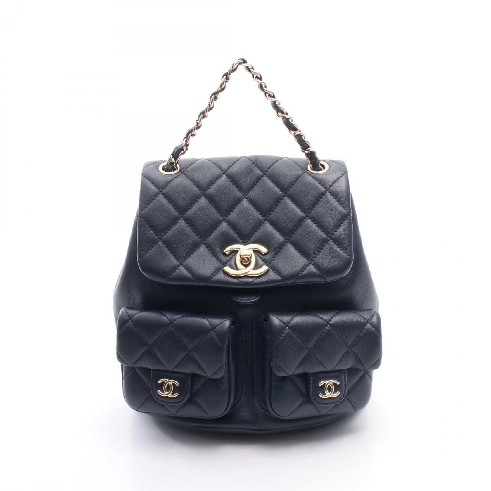 VINTAGE シャネル バックパック クリア ブラック 中古・古着通販】CHANEL (シャネル) クリアバックパック