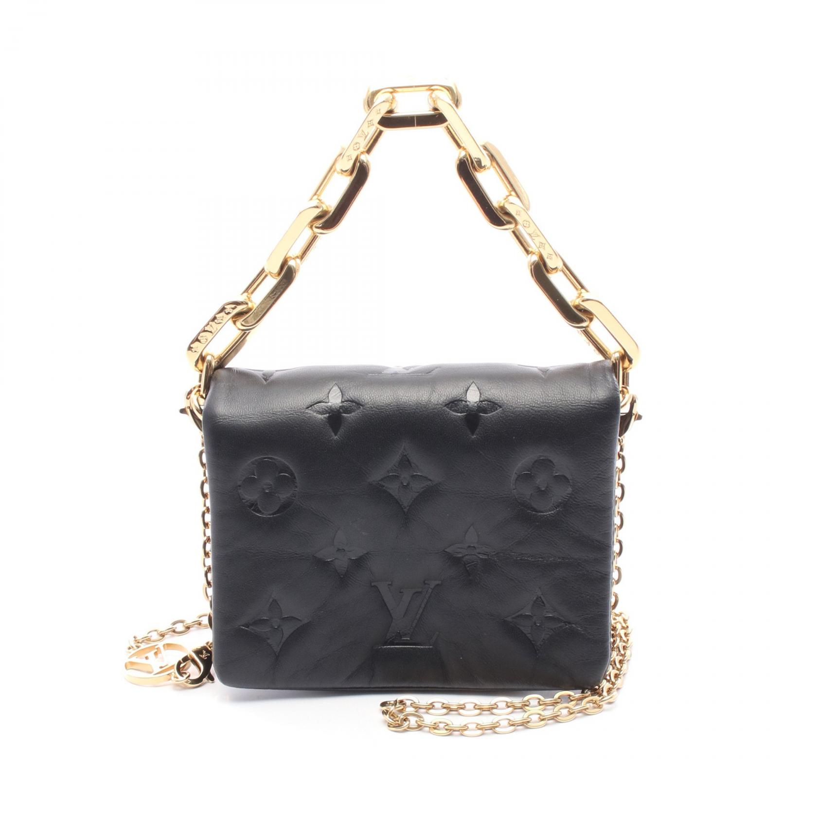 ルイ・ヴィトン LOUIS VUITTON クッサン ベルトバッグ ハンドバッグ バッグ レザー モノグラム・エンボス レディース ブラック系 M81125 【中古】