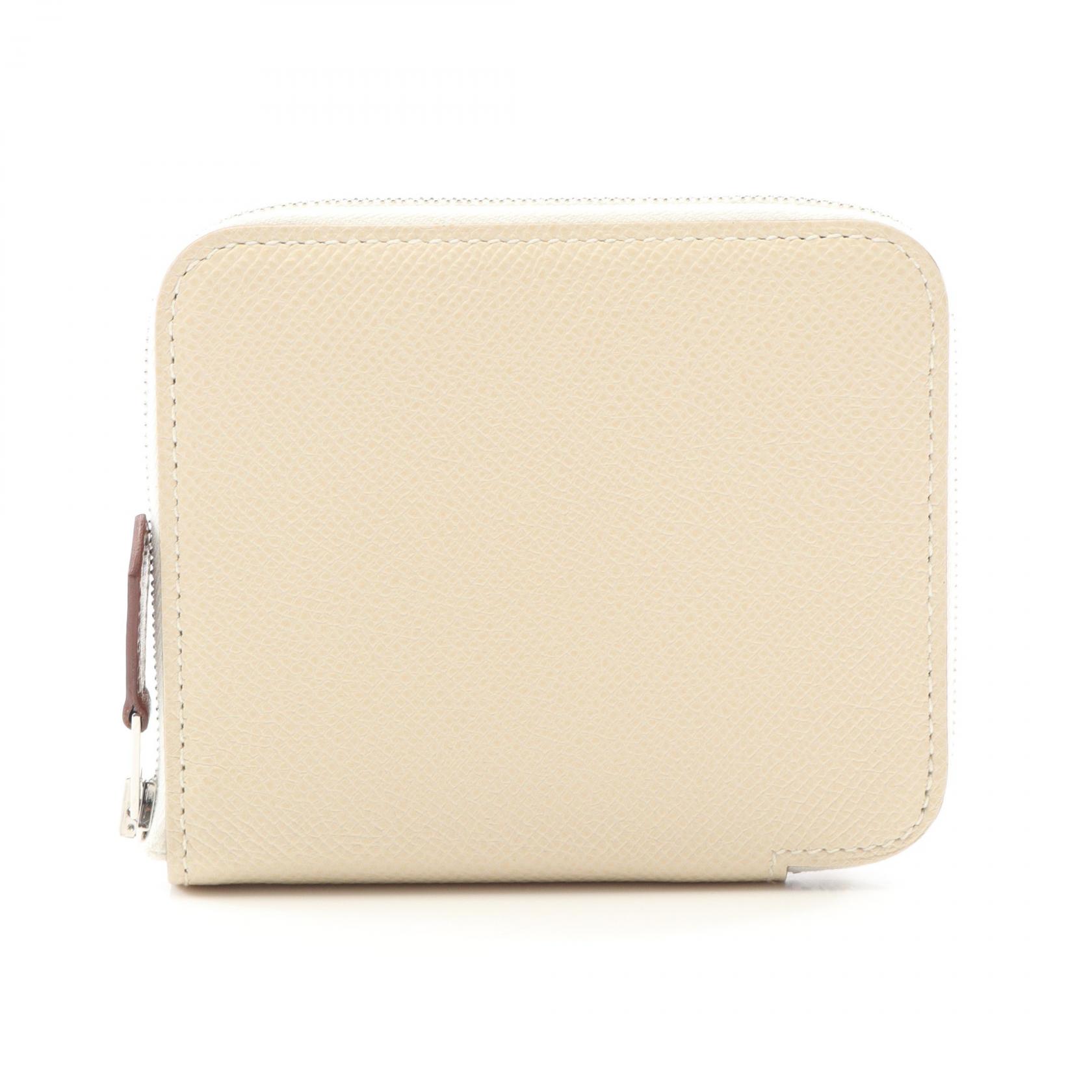【1万円OFFクーポン対象】エルメス HERMES アザップコンパクト シルクイン クレ ラウンド財布 財布 ヴォーエプソン ヴォーエプソン レディース ホワイト系 【中古】