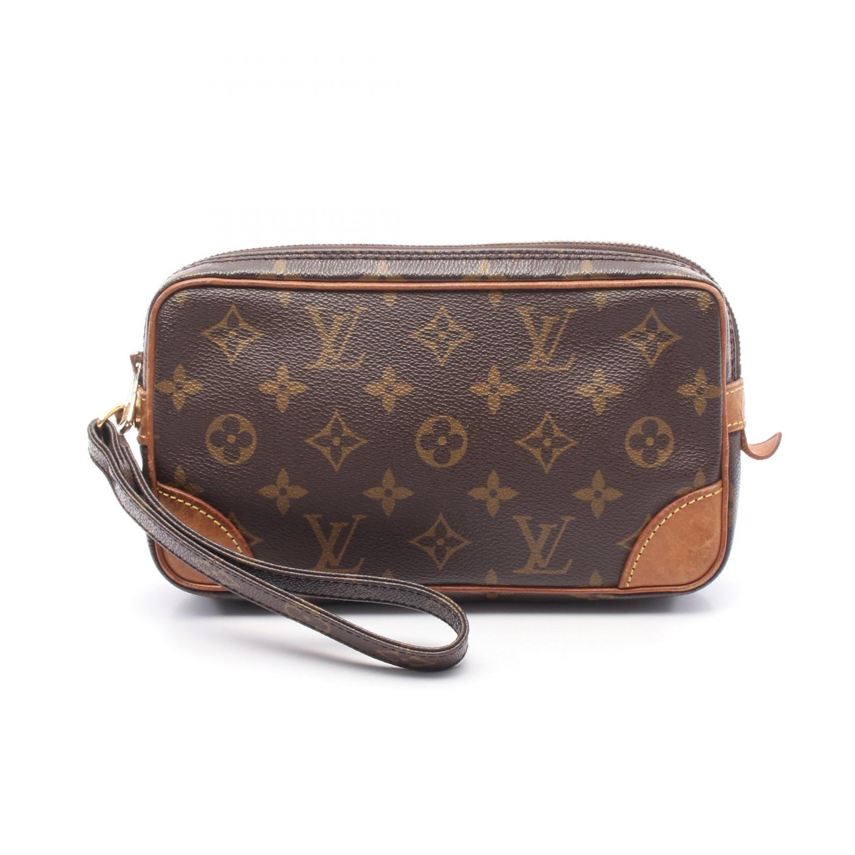 ルイヴィトン マルリードラゴンヌ クラッチバッグ ポーチ モノグラム ブラウン 中古・古着通販】LOUIS VUITTON (ルイ ヴィトン