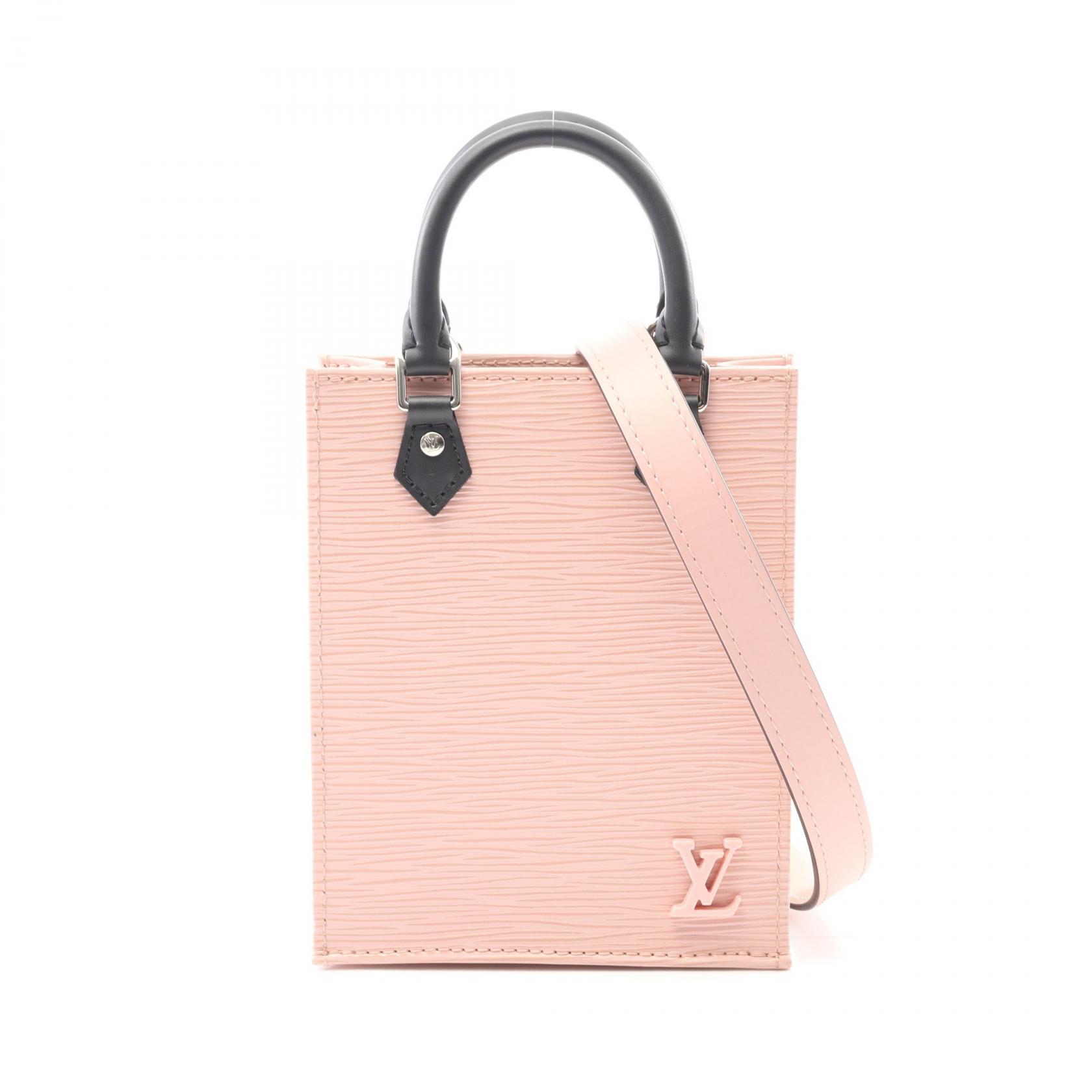 【P5倍×15%OFFクーポン】ルイ・ヴィトン LOUIS VUITTON プティット サックプラ ハンドバッグ バッグ レザー エピ レディース ピンク系 / ブラック系 M69575 【中古】