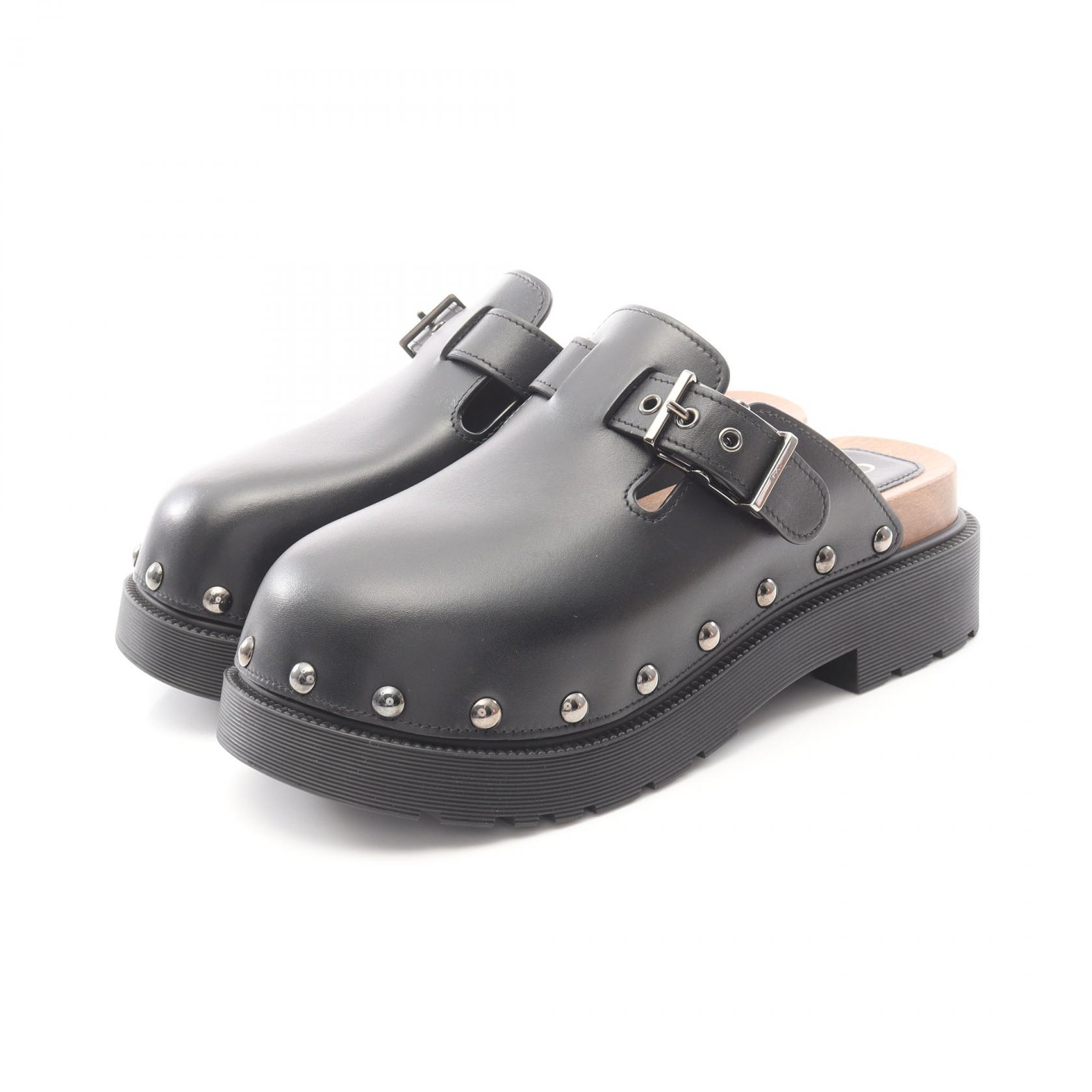 ディオール Dior クエイク クロッグ サボ サンダル 靴 レザー レディース ブラック系 MD0222 【中古】