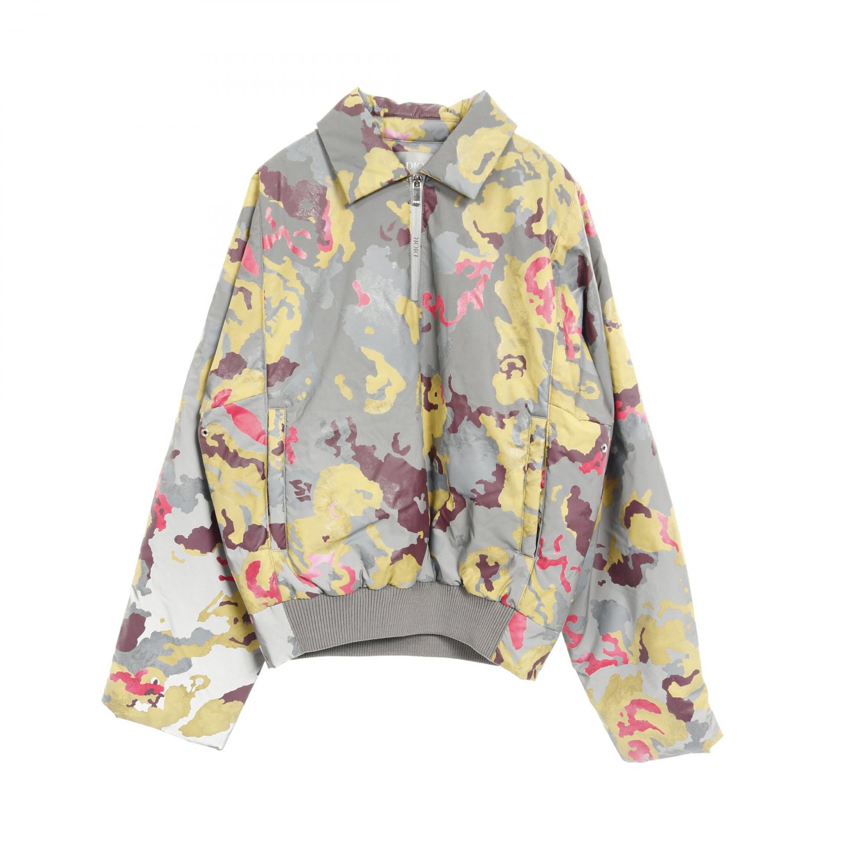 【5%OFFクーポン×ポイント5倍】ディオール Dior カモフラージュ リフレクティブ ハーフジップ ブルゾン 衣料品 アウター ポリエステル メンズ グレー系 / マルチカラー 【中古】