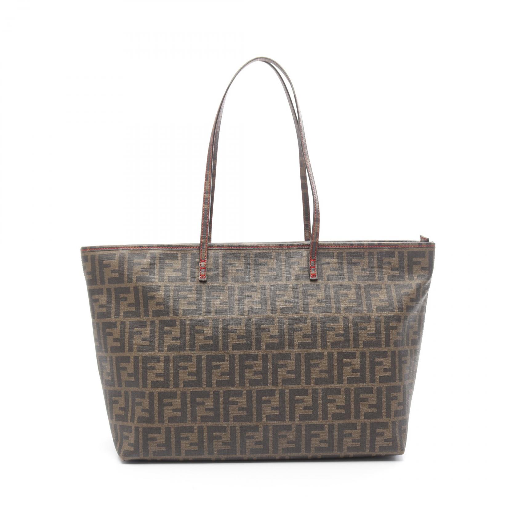 フェンディ ズッカ キャンバス レザー トートバッグ 8BH156 FENDI】 フェンディ ズッカ柄 ハンドバッグ キャンバス レザー
