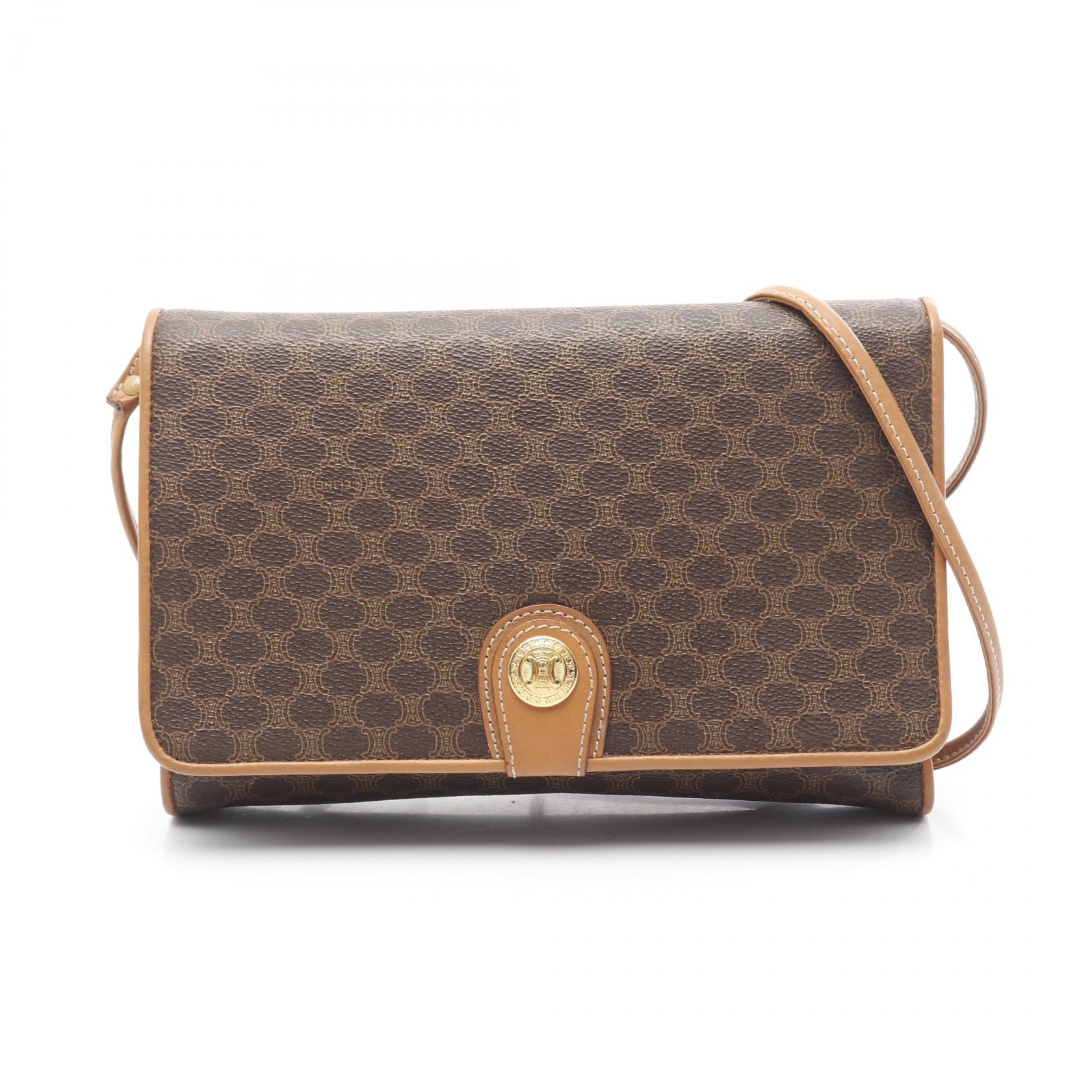 ⭐CELINE⭐　美品　セリーヌ　ショルダーバッグ　マカダム柄　ブラウン CELINE 1点限定 セリーヌ ショルダーバッグ クロスボディ