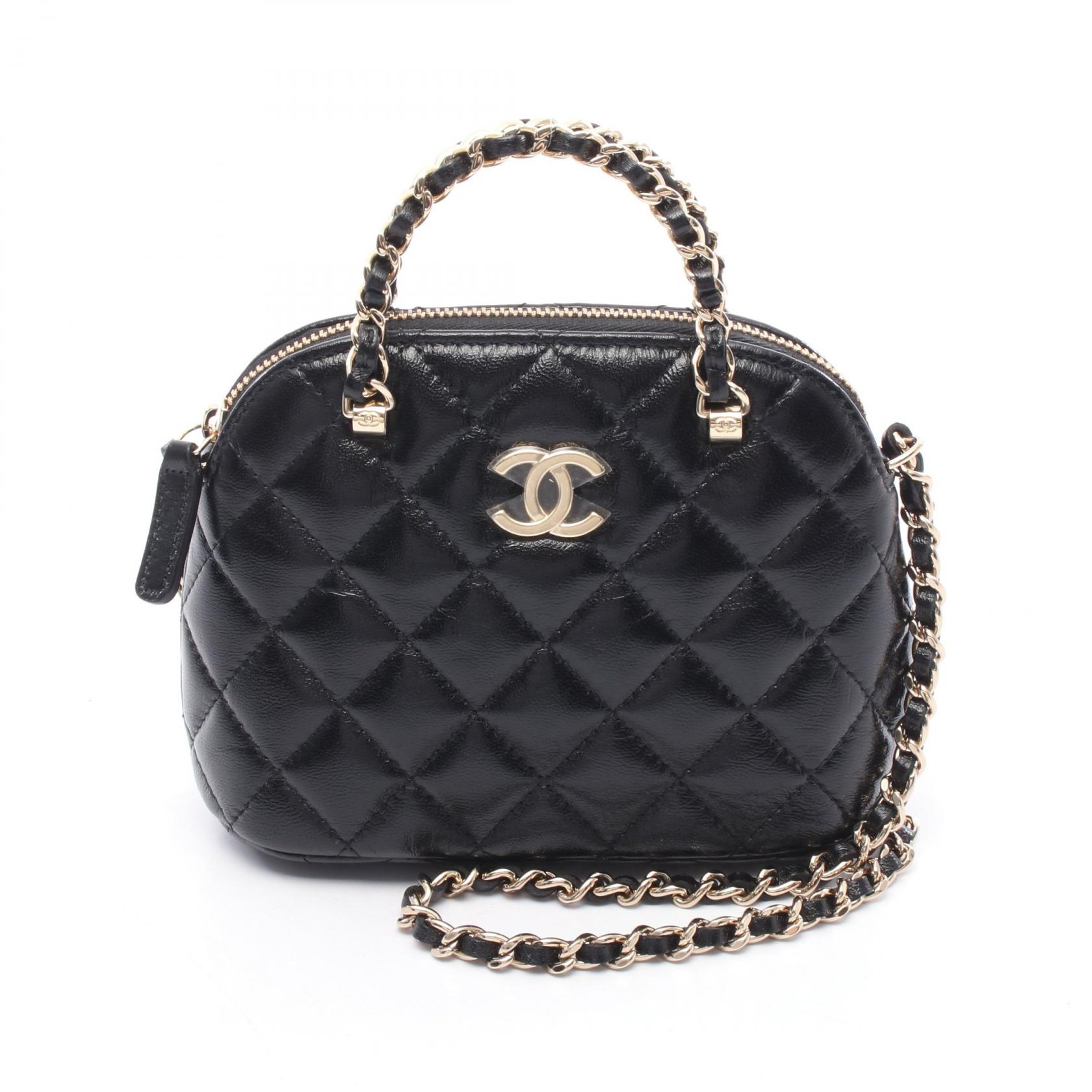 【10%OFFクーポン対象】シャネル CHANEL マトラッセ ショルダーバッグ バッグ ラムスキン（羊革） レディース ブラック系 AP3354 【中古】