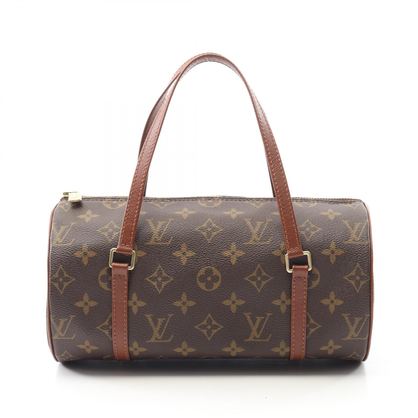 【P5倍×15%OFFクーポン】ルイ・ヴィトン LOUIS VUITTON パピヨン26 モノグラム 旧型 ハンドバッグ バッグ PVCコーティングキャンバス レザー レディース ブラウン系 M51366 【中古】