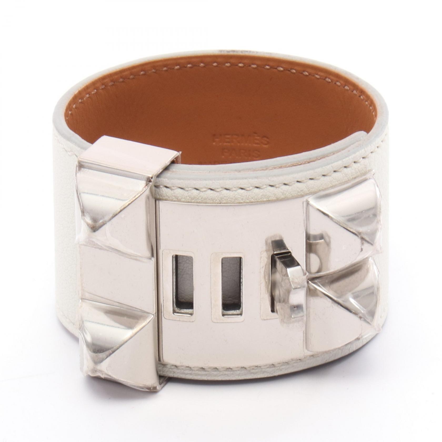 【美品】HERMES エルメス　レザーブレスレット　バングル② 楽天市場】エルメス レザーブレスレット リヴァルミニ ゴールド