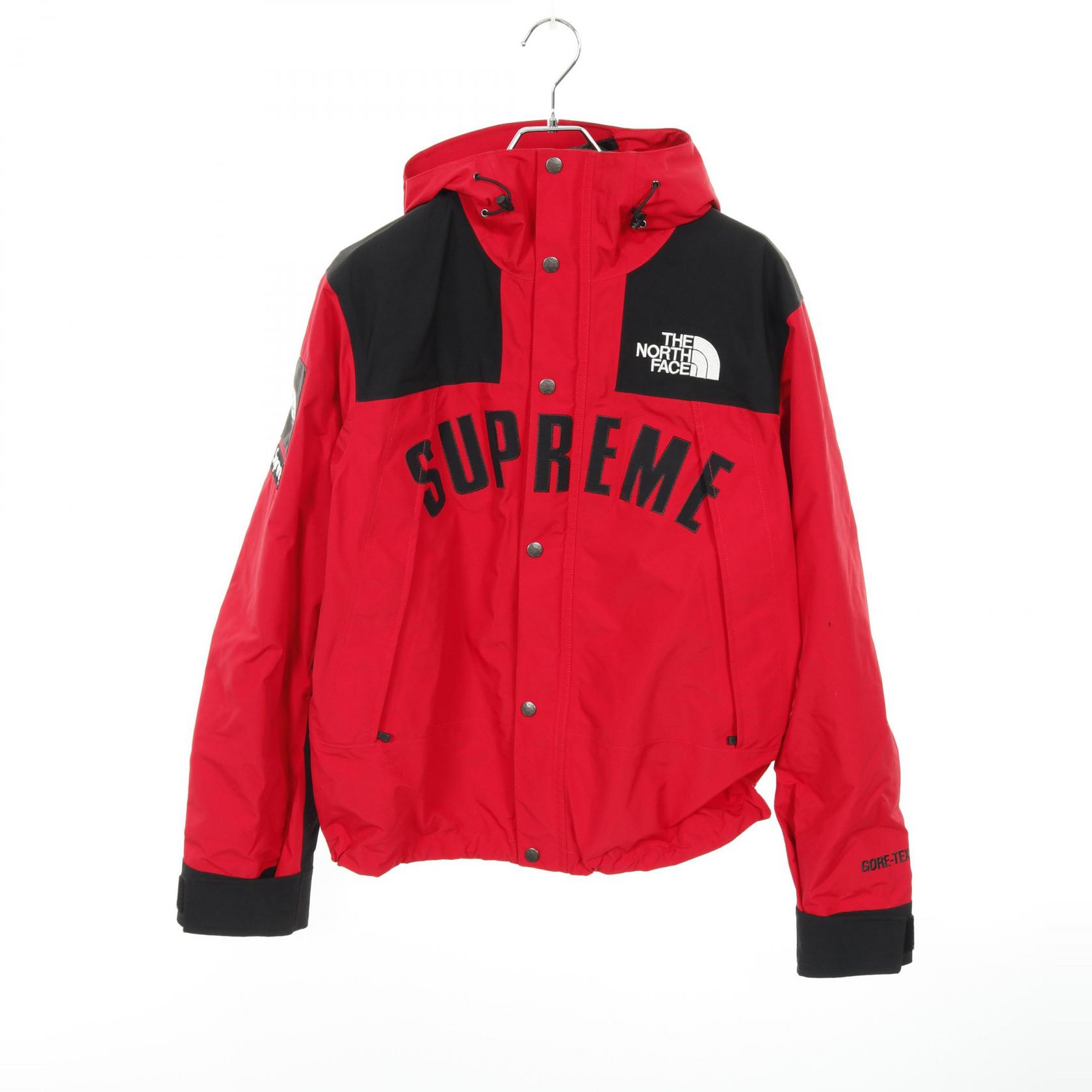 【4時間限定！ポイント10倍 】4/13 20時～23:59／シュプリーム Supreme Supreme × THE NORTH FACE Arc Logo Mountain Parka マウンテンパーカー 衣料品 アウター ナイロン メンズ レッド系 / ブラック系 【中古】