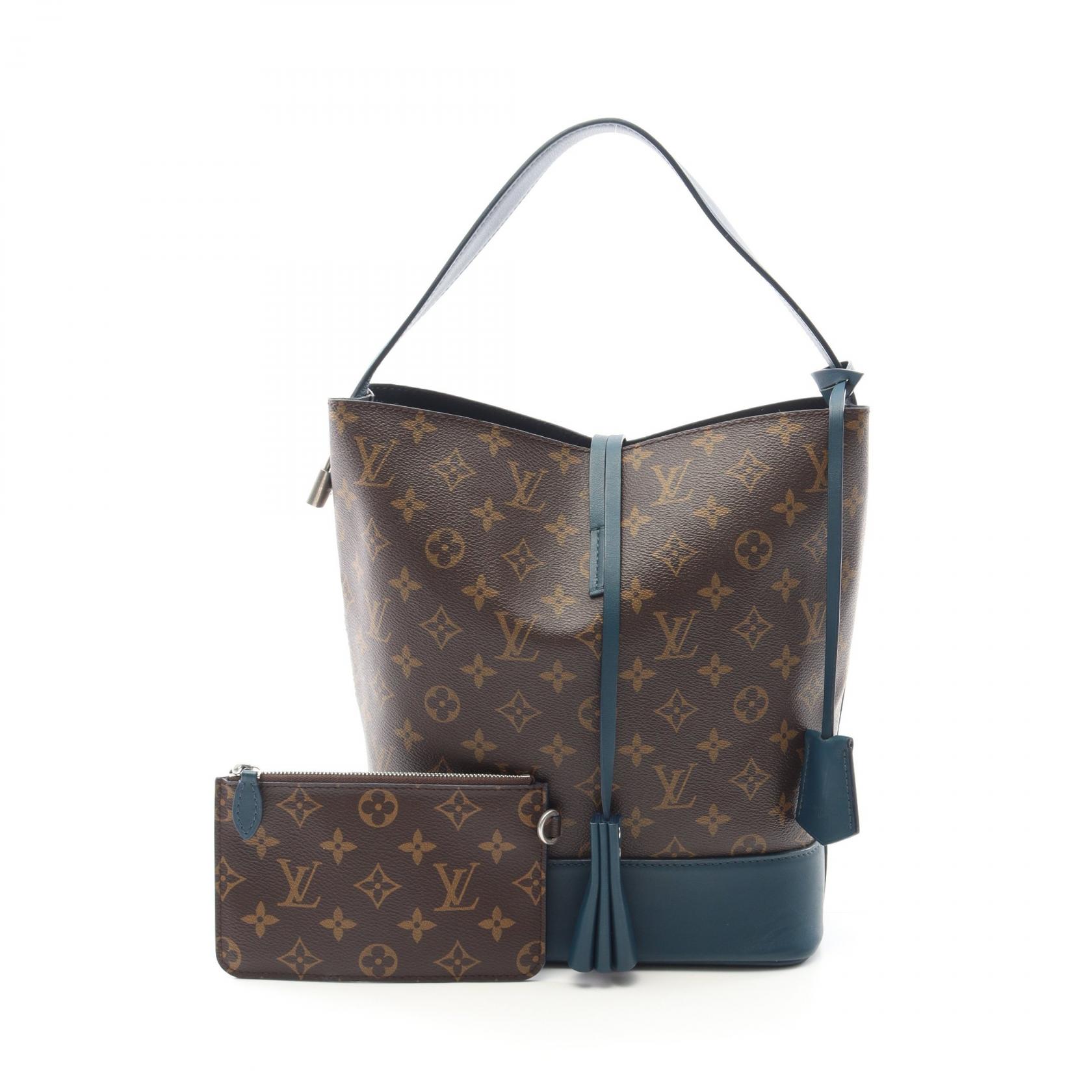 【P5倍×15%OFFクーポン】ルイ・ヴィトン LOUIS VUITTON NN14 GM モノグラムイドール ショルダーバッグ バッグ PVCコーティングキャンバス レザー レディース ブラウン系 / ブルー系 M94591 【中古】