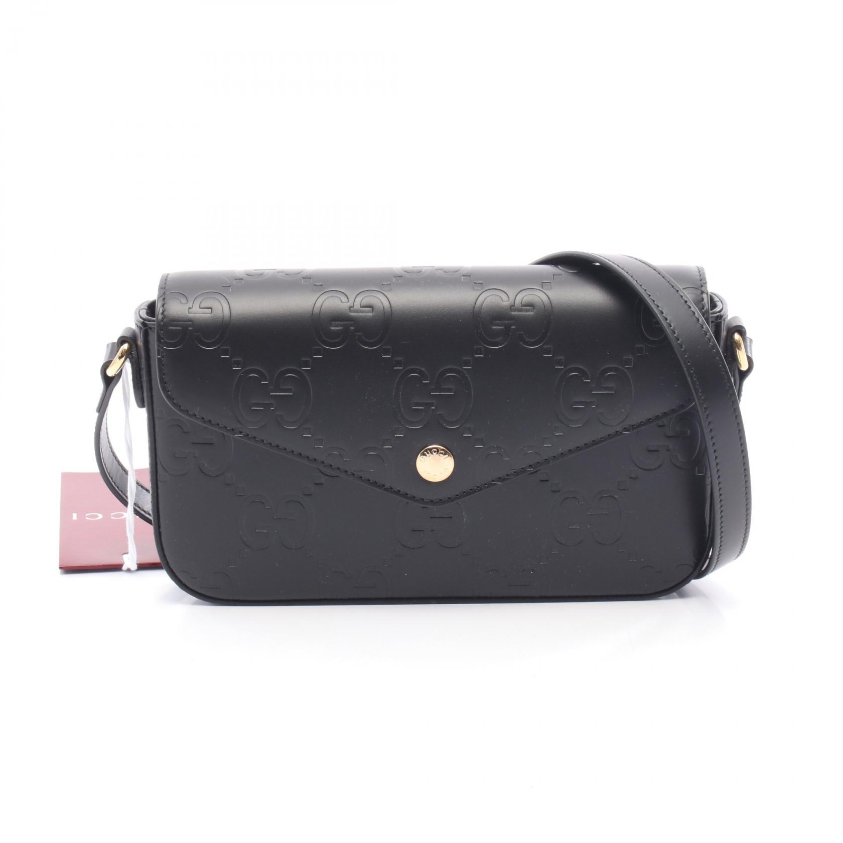 【1万円OFFクーポン対象】グッチ GUCCI GG スーパーミニ ショルダーバッグ バッグ レザー レディース ブラック系 772794AADLO1000 【新品】