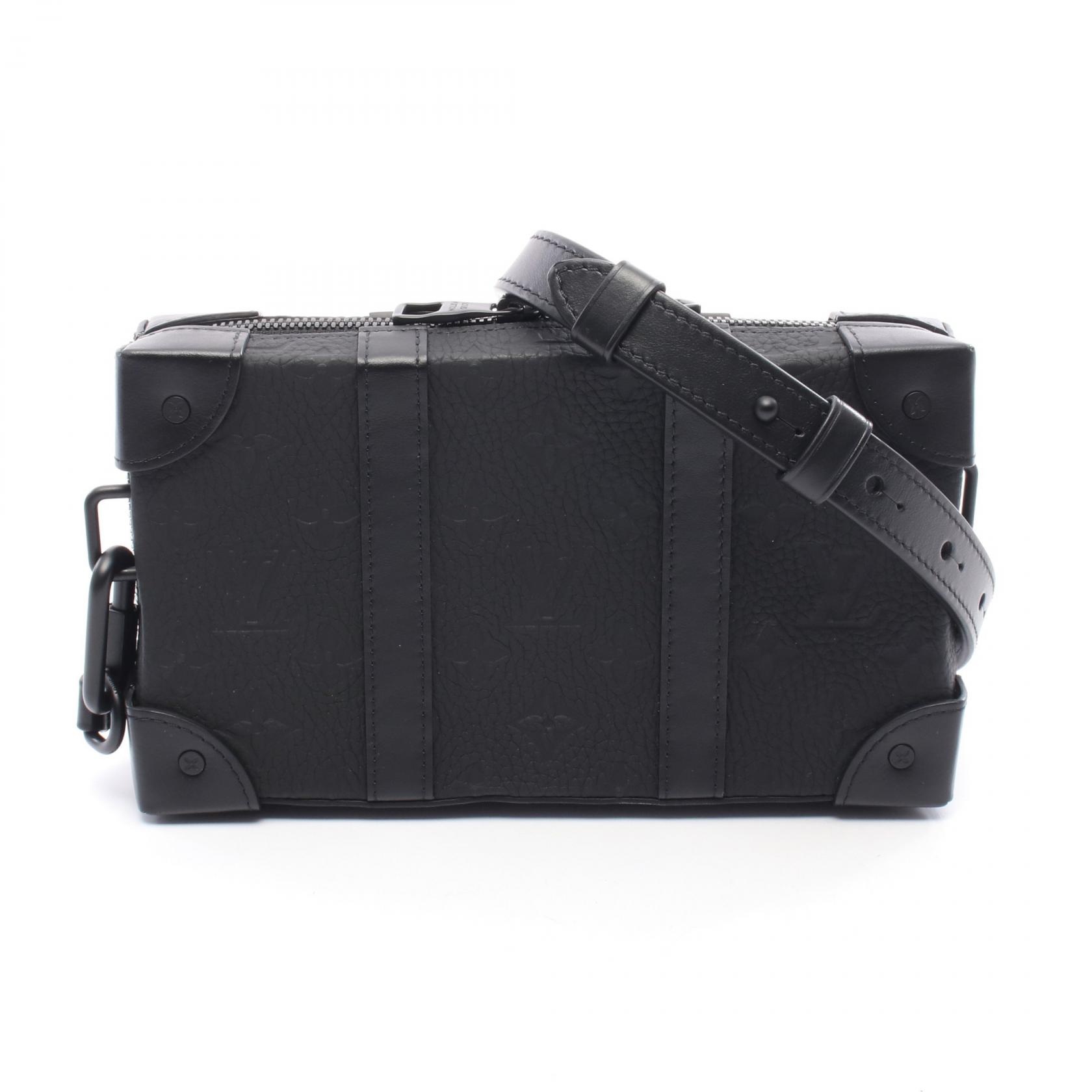 【P5倍×15%OFFクーポン】ルイ・ヴィトン LOUIS VUITTON ソフトトランク ウォレット ショルダーバッグ バッグ レザー モノグラム・トリヨンレザー メンズ ブラック系 M80224 【中古】