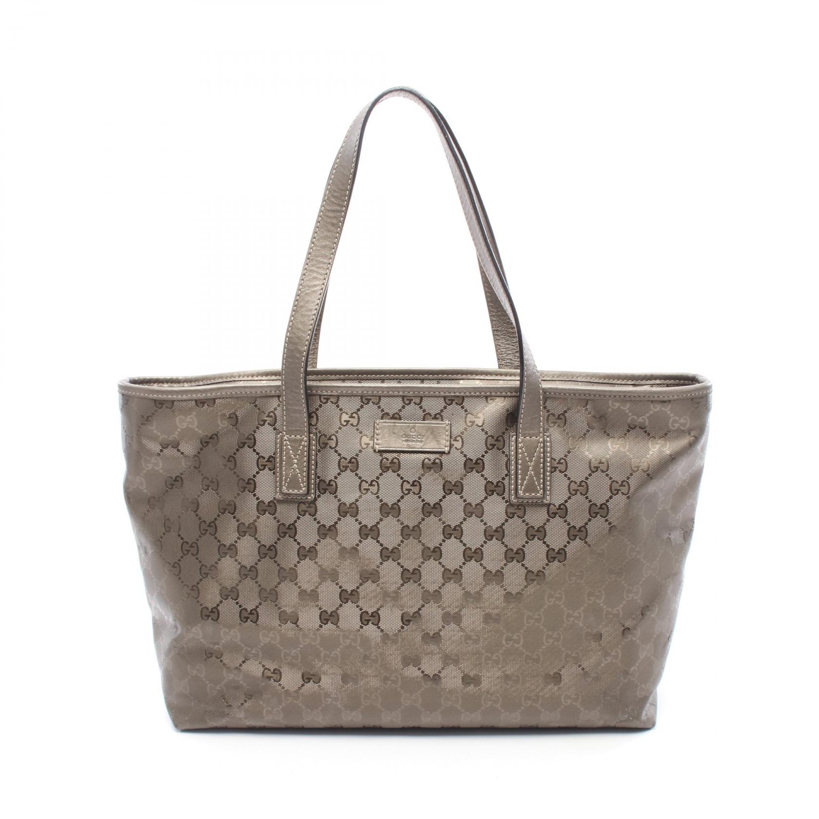 【P5倍×20%OFFクーポン】グッチ GUCCI GGインプリメ トートバッグ バッグ PVCコーティングキャンバス レザー レディース ブラウン系 211137 【中古】 46,200円
