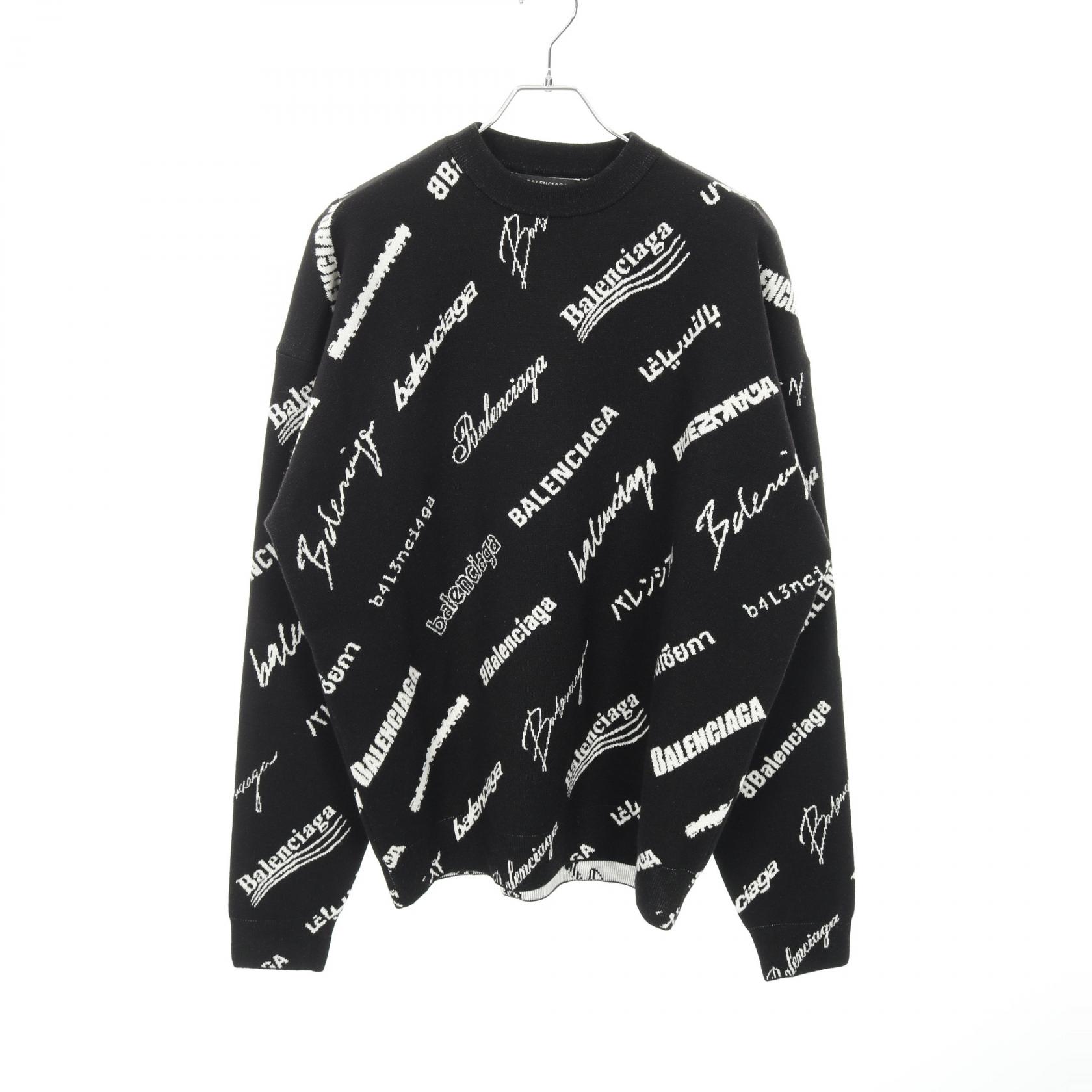 完全正規品　新品未使用　BALENCIAGA ニットマフラー ストライプデザイン 楽天市場】バレンシアガ BALENCIAGA logomania all over knit