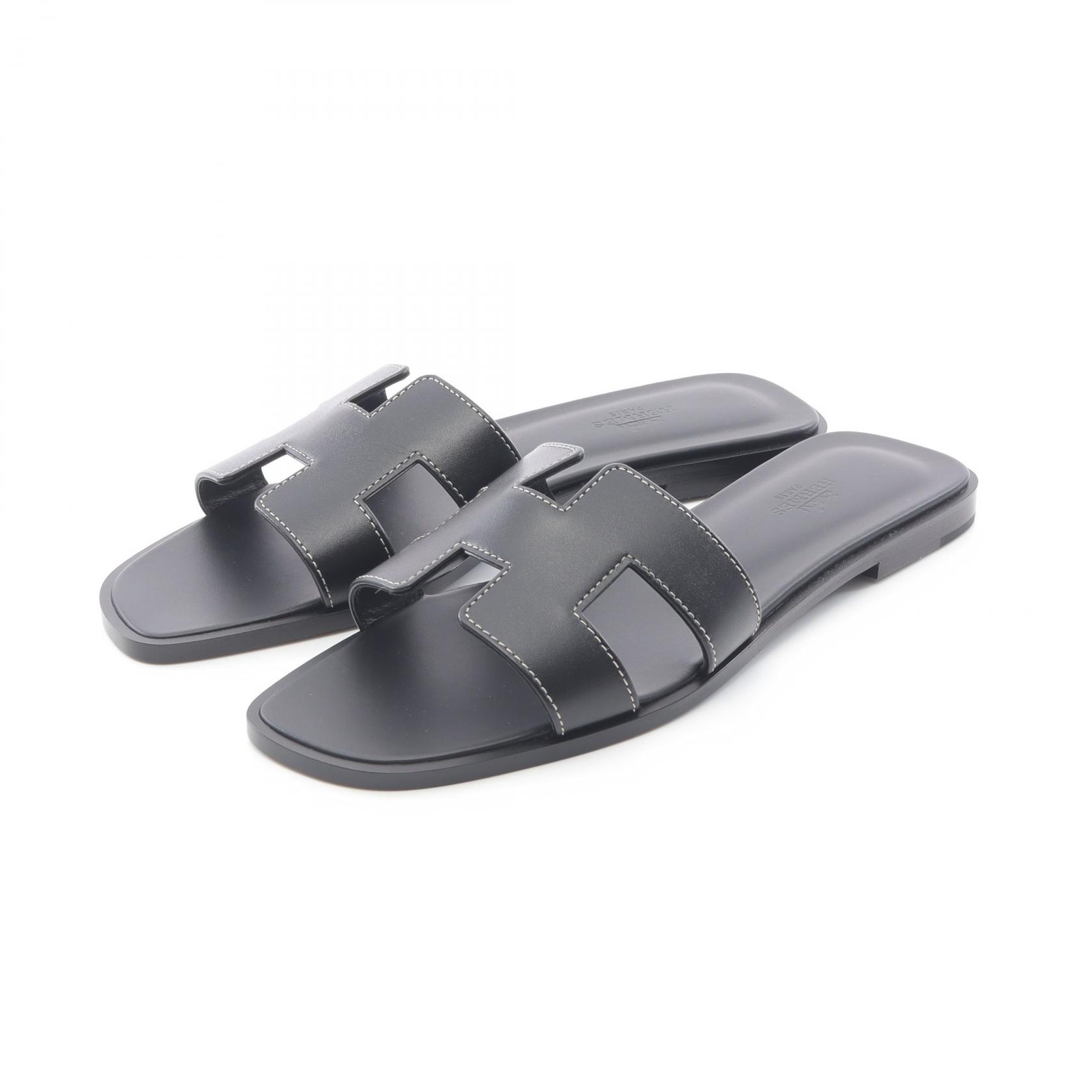 エルメス　オラン サンダル オラン ノワール ブラック 黒 36[H021056Z] Sandals