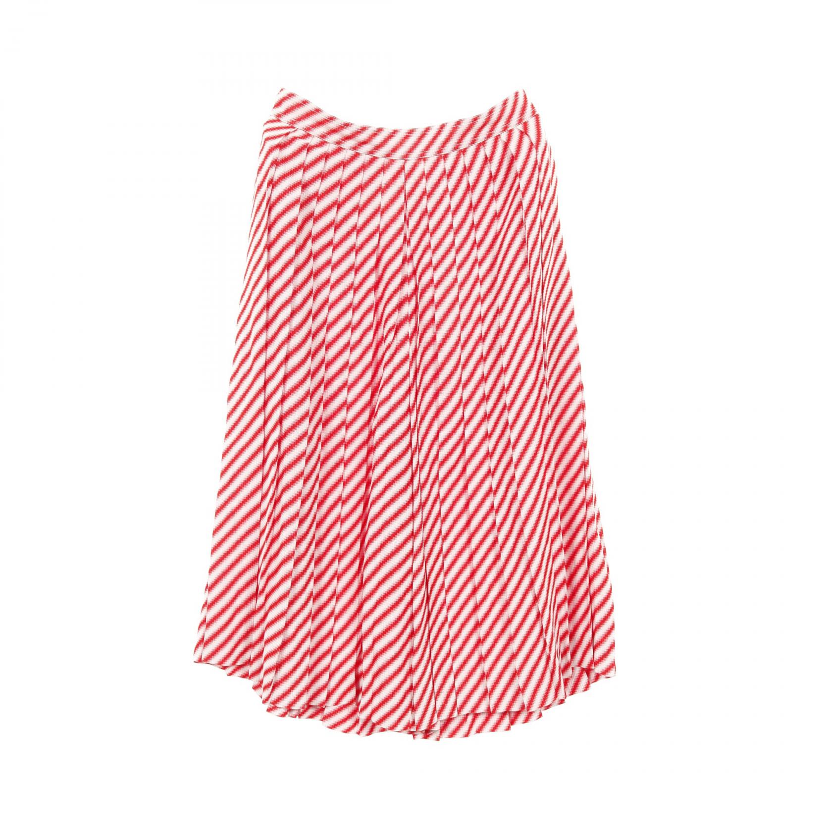 【P5倍×20%OFFクーポン】セリーヌ CELINE プリーツ パンツ 衣料品 ボトムス ビスコース レディース ホワイト系 / レッド系 【中古】
