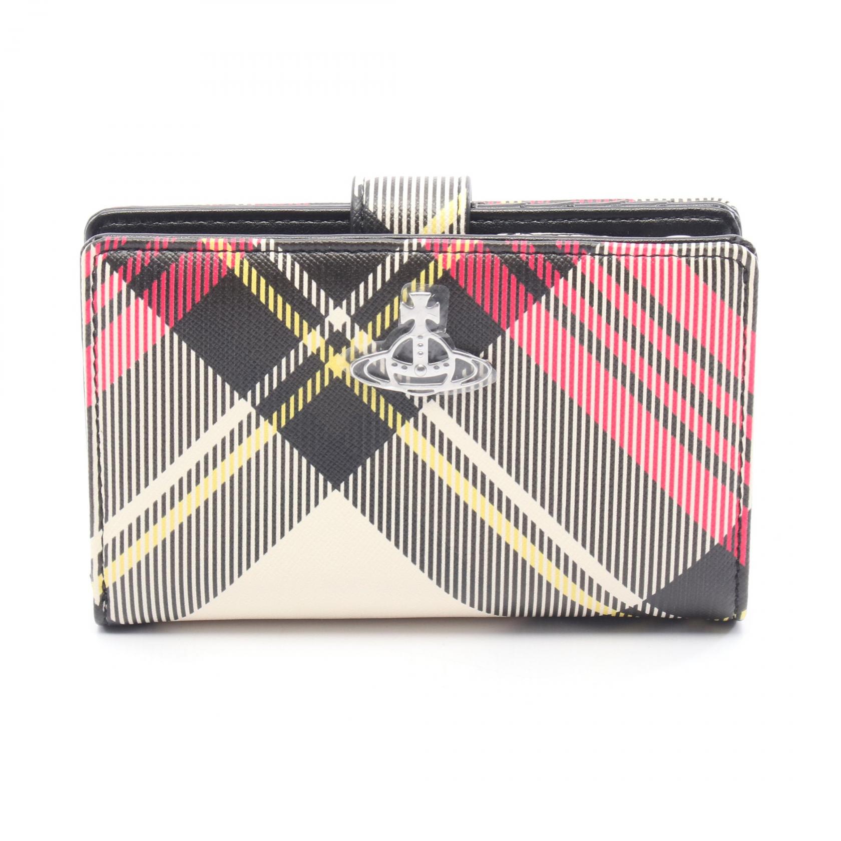 【P5倍×5%OFFクーポン】ヴィヴィアンウエストウッド Vivienne Westwood ZIP CARD WALLET オーブ 二つ折り財布 財布 PVCコーティングキャンバス レディース ピンク系 / ブラック系 / マルチカラー 51080028S0012O101 【新品】