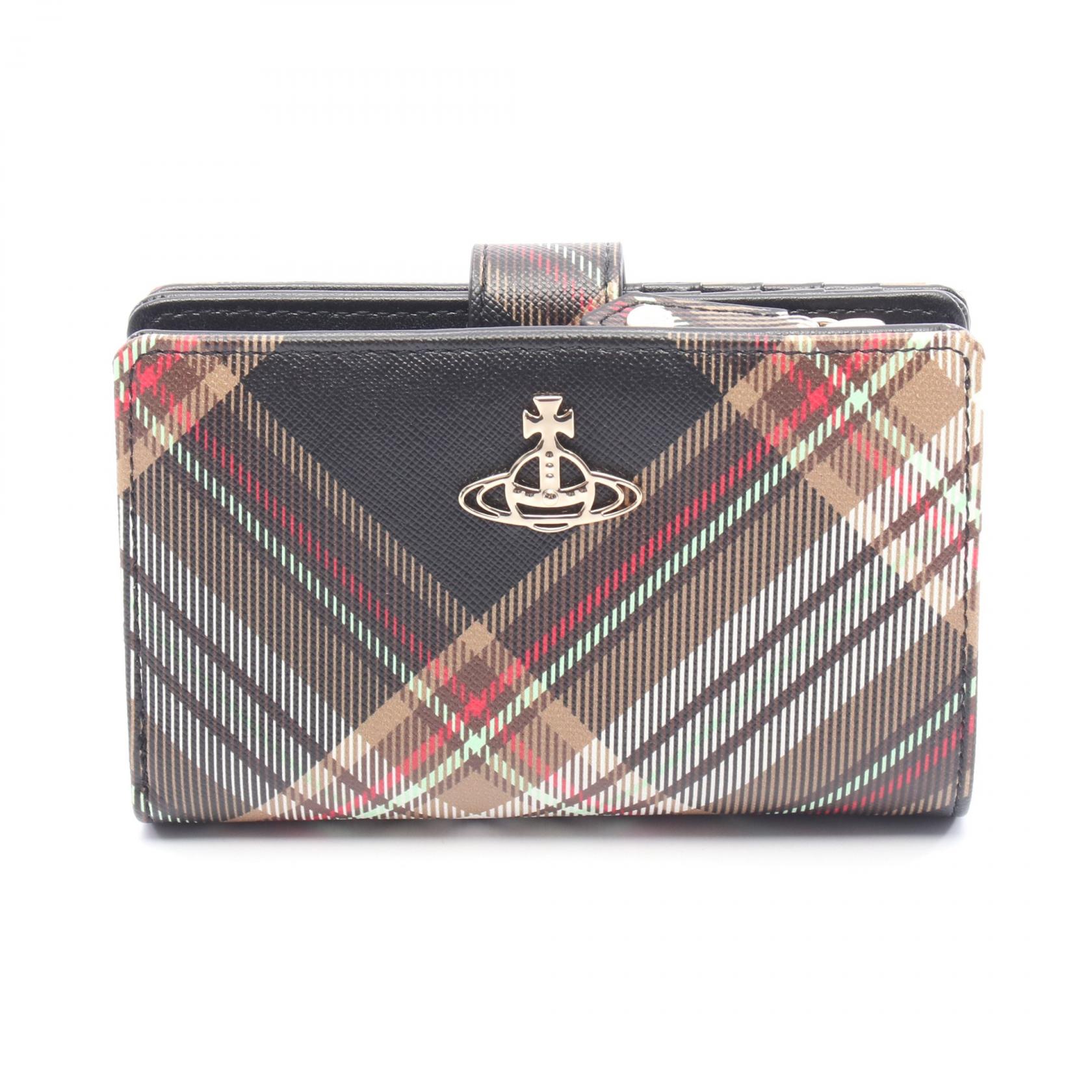 【P5倍×5%OFFクーポン】ヴィヴィアンウエストウッド Vivienne Westwood ZIP CARD WALLET オーブ 二つ折り財布 財布 PVCコーティングキャンバス レディース ブラウン系 / マルチカラー 51080028US001KD101 【新品】