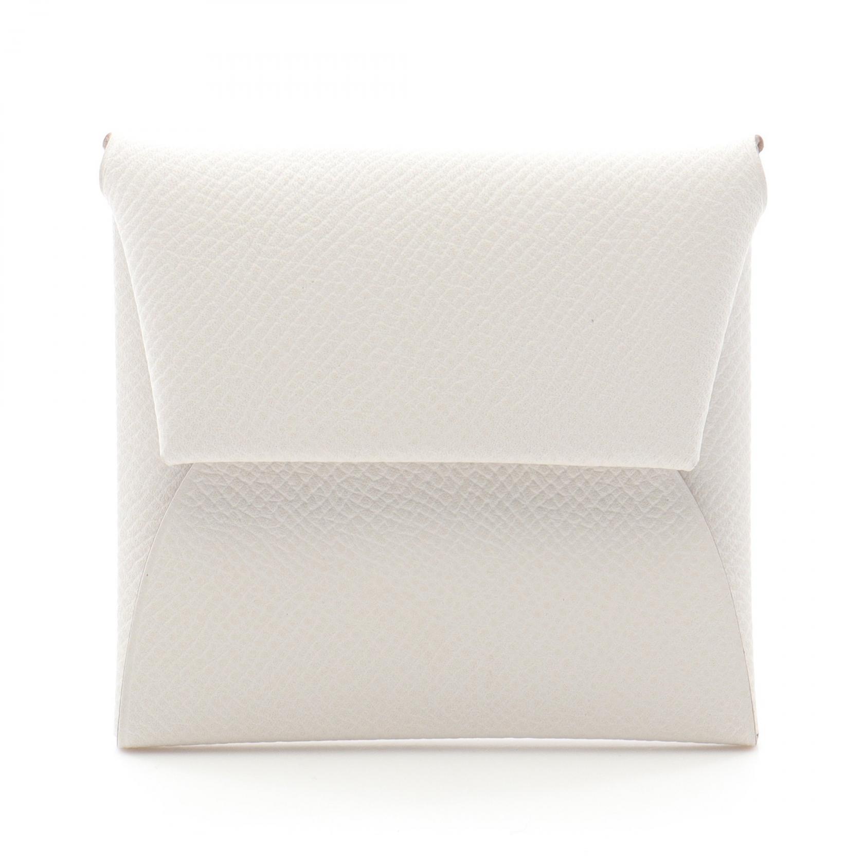 【5千円OFFクーポン対象】エルメス HERMES バスティア グリペール コインケース 財布 ヴォーエプソン ヴォーエプソン レディース ホワイト系 【中古】