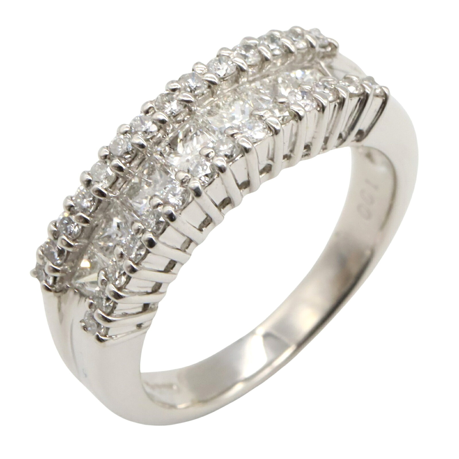 【5%OFFクーポン×ポイント5倍】ジュエリー JEWELRY ダイヤモンド リング リング・指輪 ジュエリー Pt900プラチナ ダイヤモンド レディース クリア系 ﾀﾞｲﾔ 8.4g 【中古】
