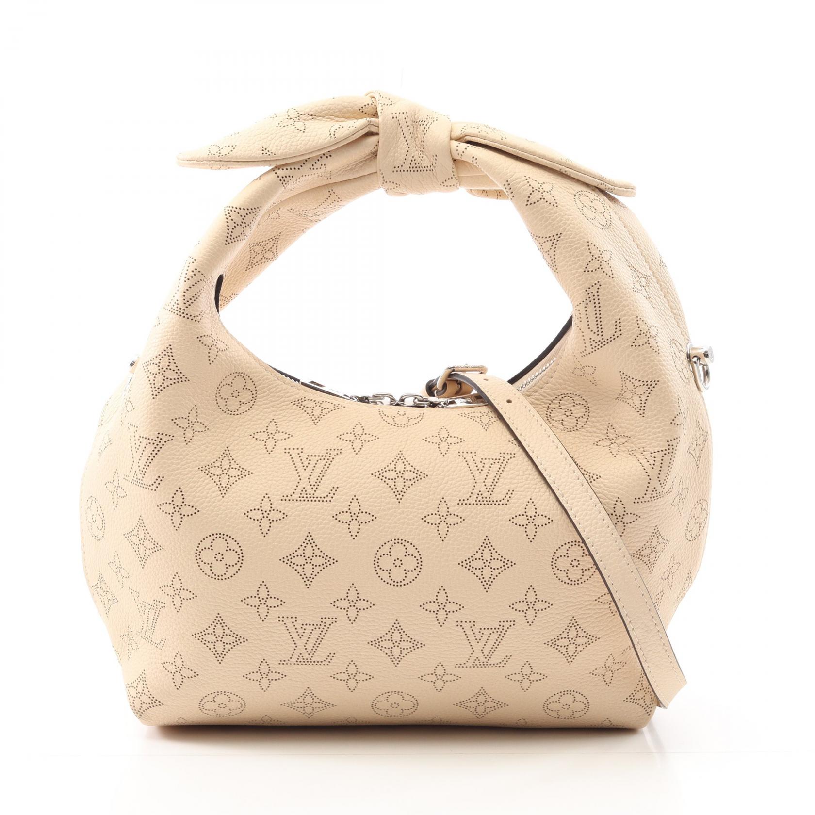 【P5倍×15%OFFクーポン】ルイ・ヴィトン LOUIS VUITTON ホワイノットPM ハンドバッグ バッグ レザー マヒナ レディース ベージュ系 M20700 【中古】