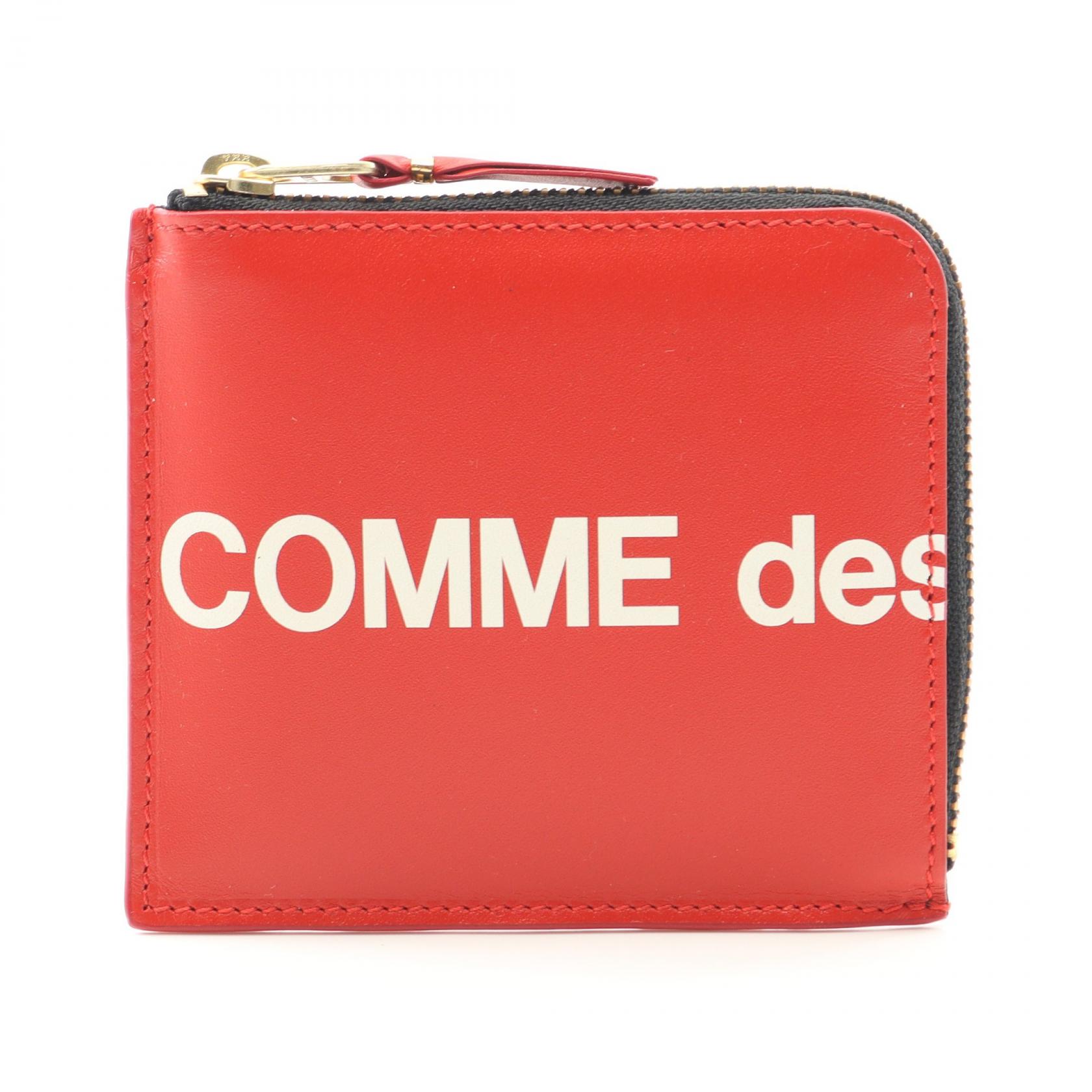【5%OFFクーポン×ポイント5倍】コムデギャルソン COMME des GARCONS HUGE LOGO コインケース 財布 レザー メンズ レディース レッド系 SA3100HL 【新品】