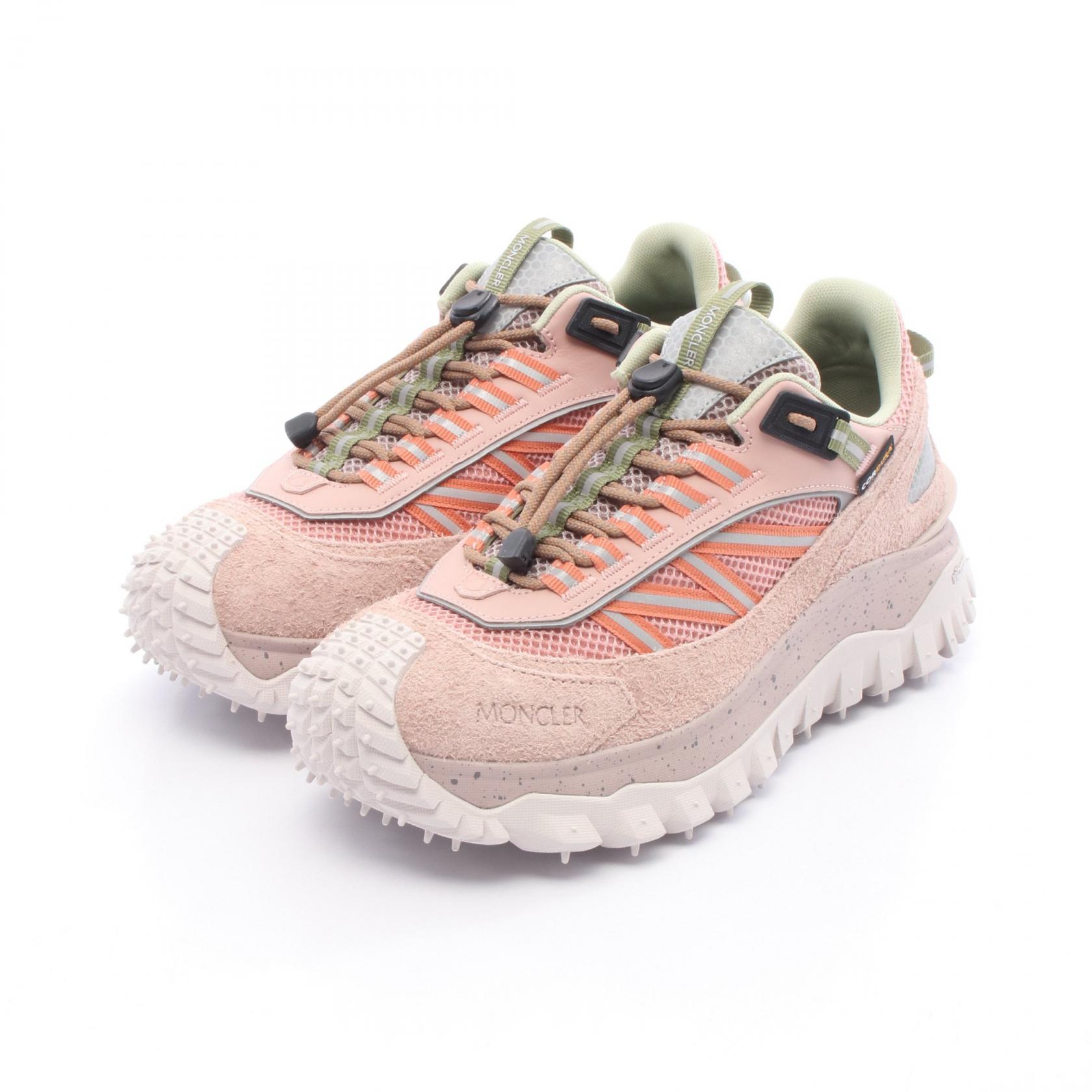 【5%OFFクーポン×ポイント5倍】モンクレール MONCLER TRAILGRIP スニーカー 靴 レザー スウェード ファブリック レディース ピンク系 / マルチカラー 4M00160M405251636 【新品】