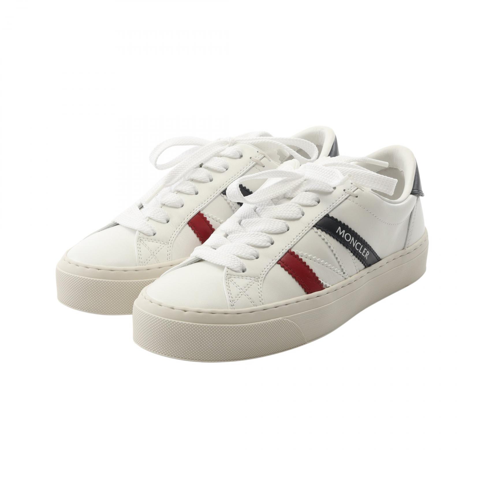 モンクレール MONCLER MONACO2 スニーカー 靴 レザー レディース ホワイト系 / ネイビー系 / レッド系 4M00160M449600135 【新品】 39,650円