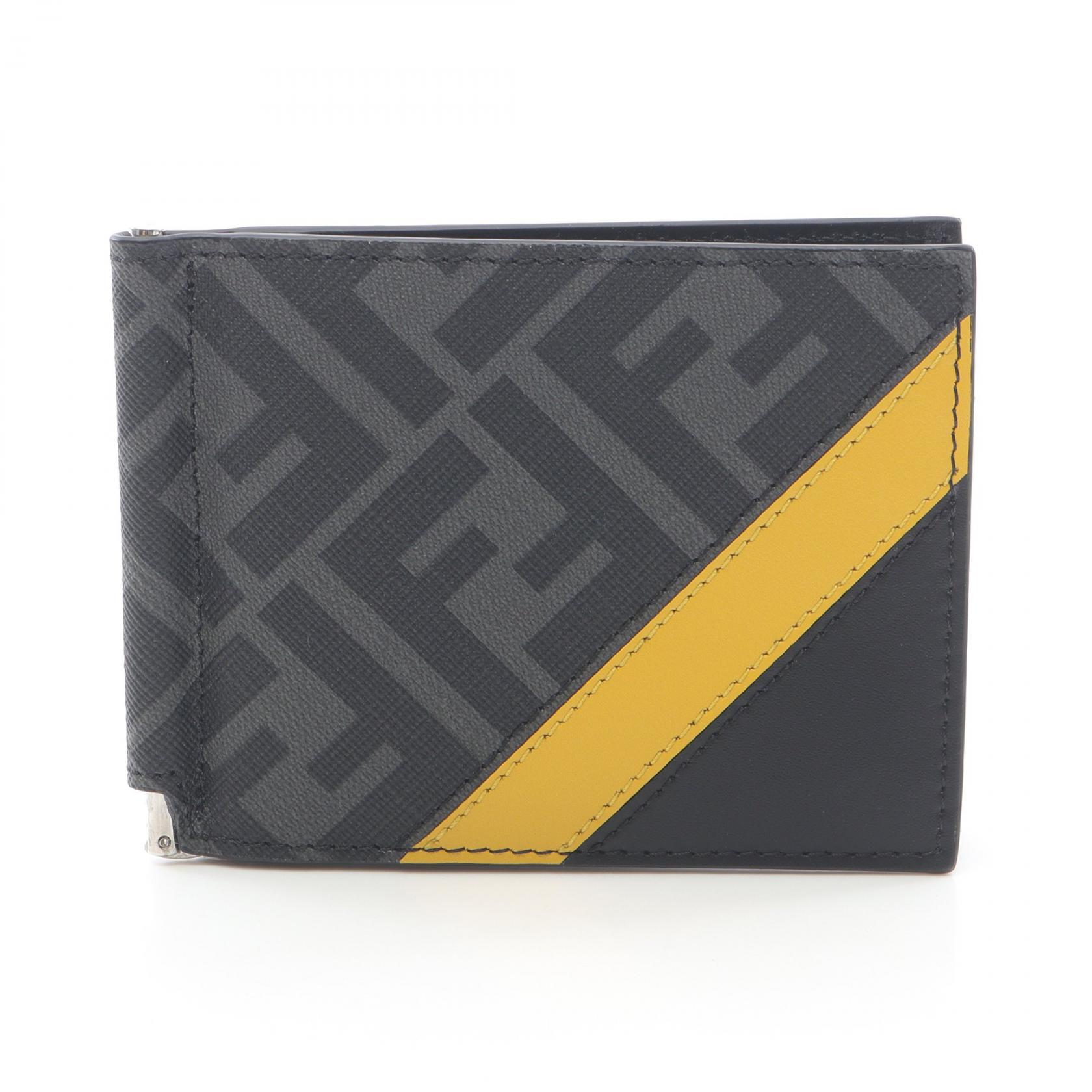 【美品】フェンディ ダイアゴナル マネークリップ ズッカ柄 PVC 黒 箱付き 楽天市場】FENDI フェンディ 二つ折り財布 7M0281 AJF4 メンズ