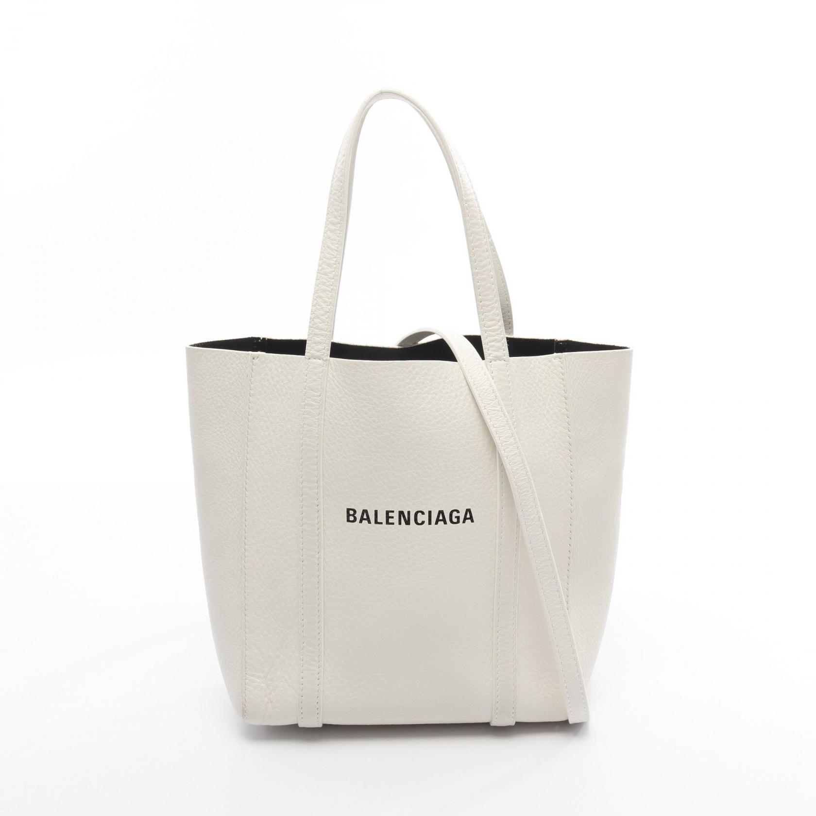 【5千円OFFクーポン対象】バレンシアガ BALENCIAGA EVERYDAY XXS エブリデイ トートバッグ バッグ レザー レディース ホワイト系 551815 【中古】