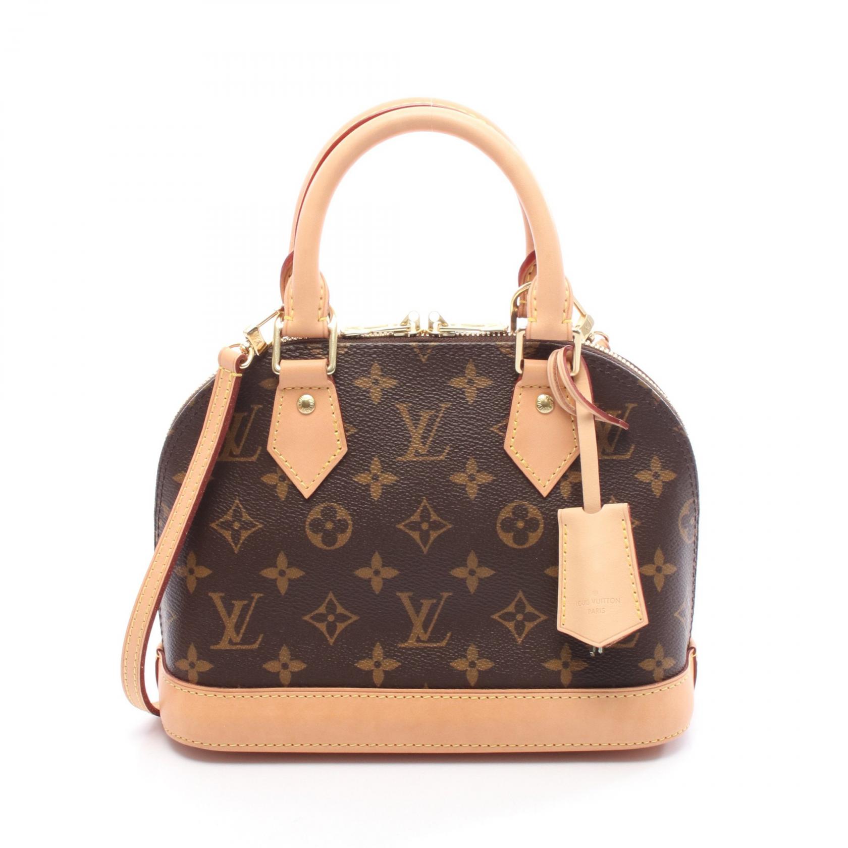 ルイ・ヴィトン LOUIS VUITTON アルマBB ハンドバッグ バッグ PVCコーティングキャンバス レザー モノグラム レディース ブラウン系 M53152 【中古】