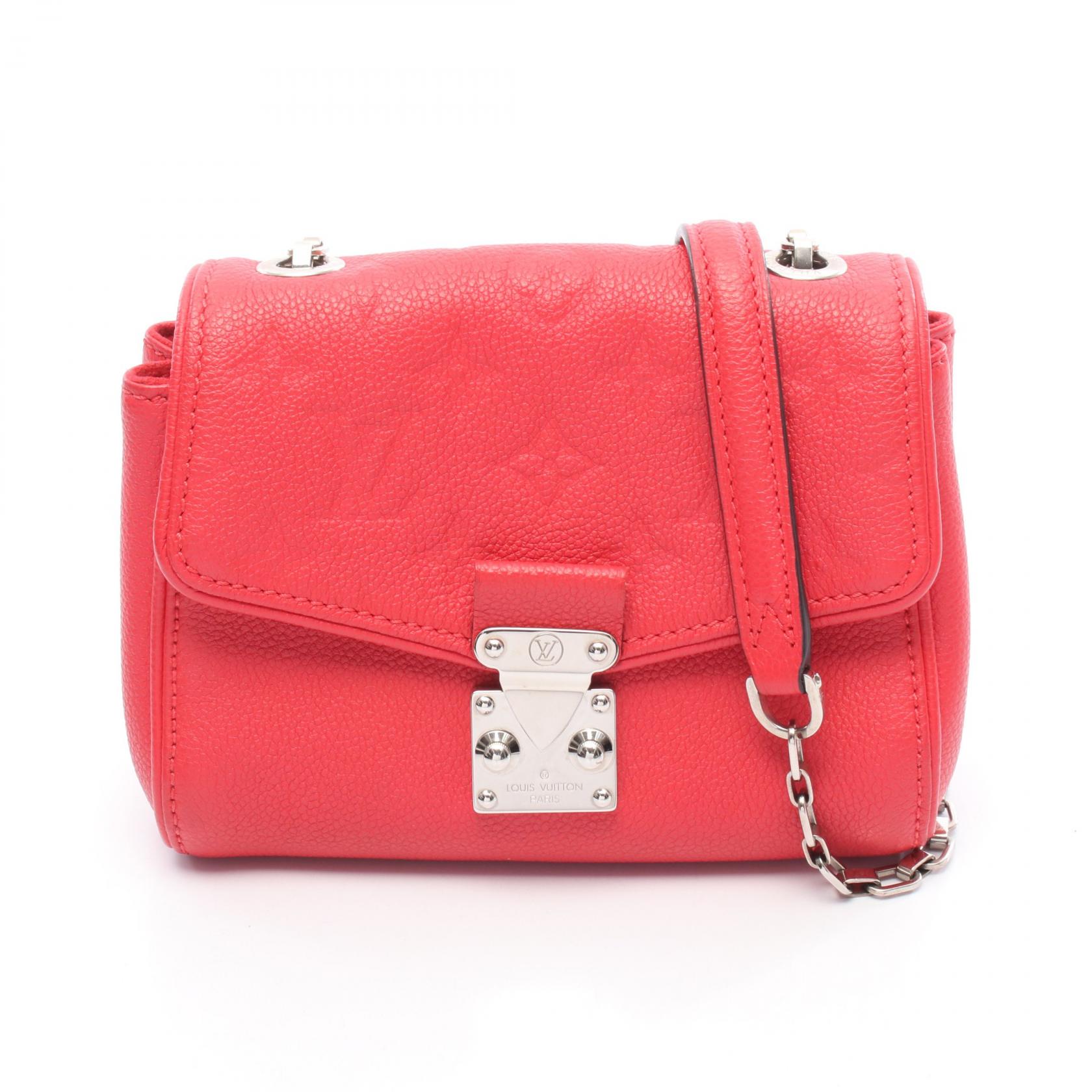 【P5倍×15%OFFクーポン】ルイ・ヴィトン LOUIS VUITTON サンジェルマンBB モノグラムアンプラント ポピーペタル ショルダーバッグ バッグ レザー レディース レッド系 M41772 【中古】