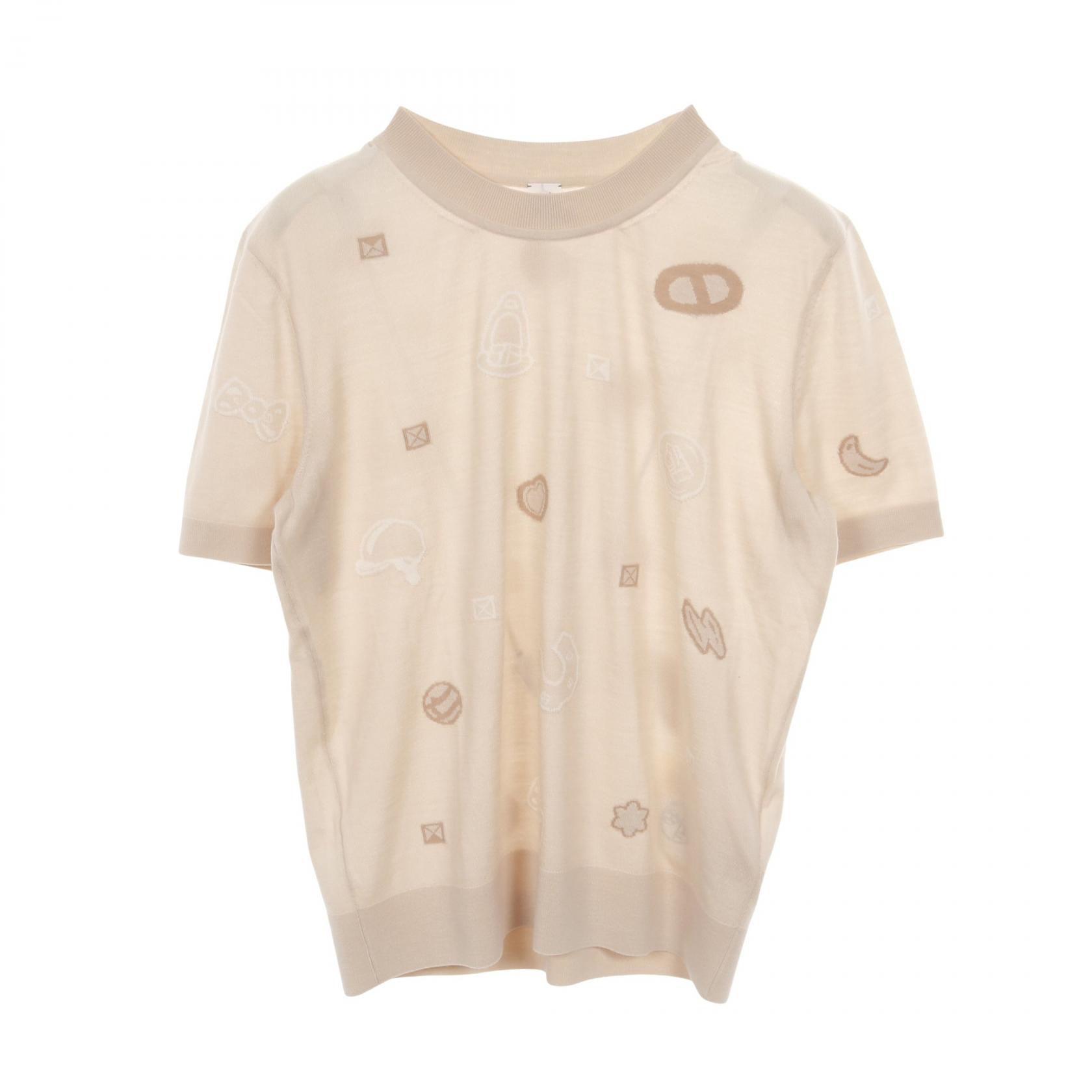 【5%OFFクーポン×ポイント5倍】エルメス HERMES Candy Libris ニット 衣料品 トップス ウール レディース ベージュ系 【中古】