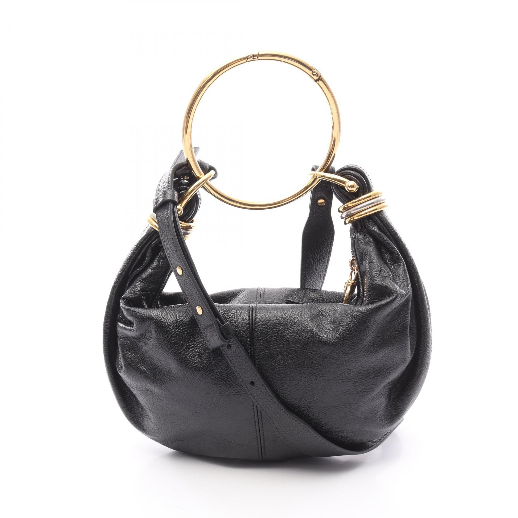 【2万円OFFクーポン対象】クロエ Chloe Bracelet ハンドバッグ バッグ レザー レディース ブラック系 CHC24AS611N72001 【新品】