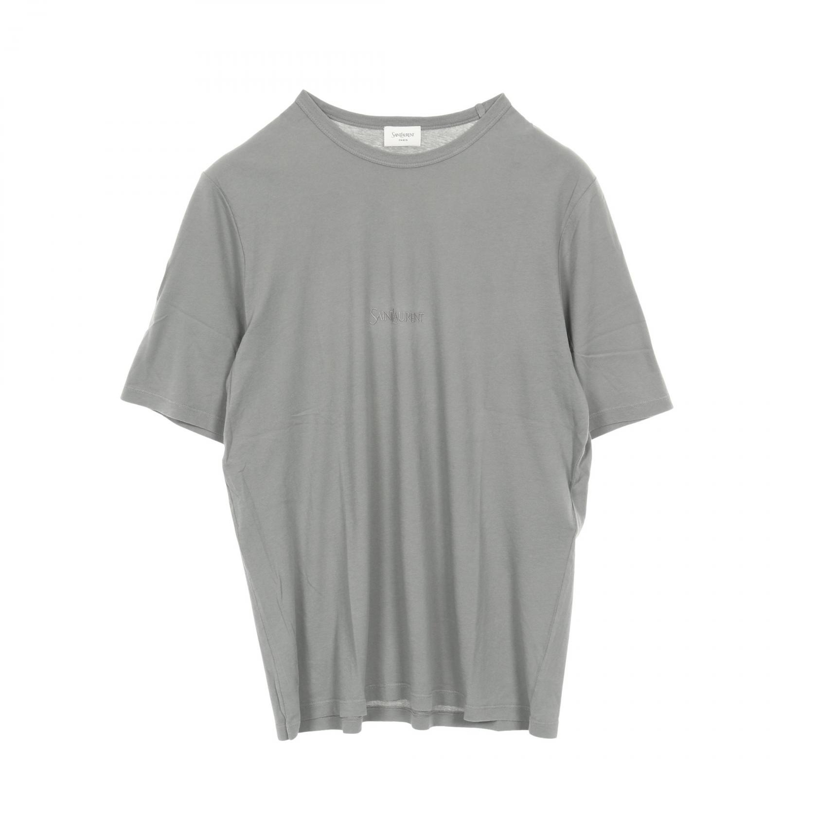【P5倍×5%OFFクーポン】サンローランパリ SAINT LAURENT PARIS カットソー 衣料品 トップス コットン メンズ グリーン系 818535YBHD21467M 【新品】 27,885円