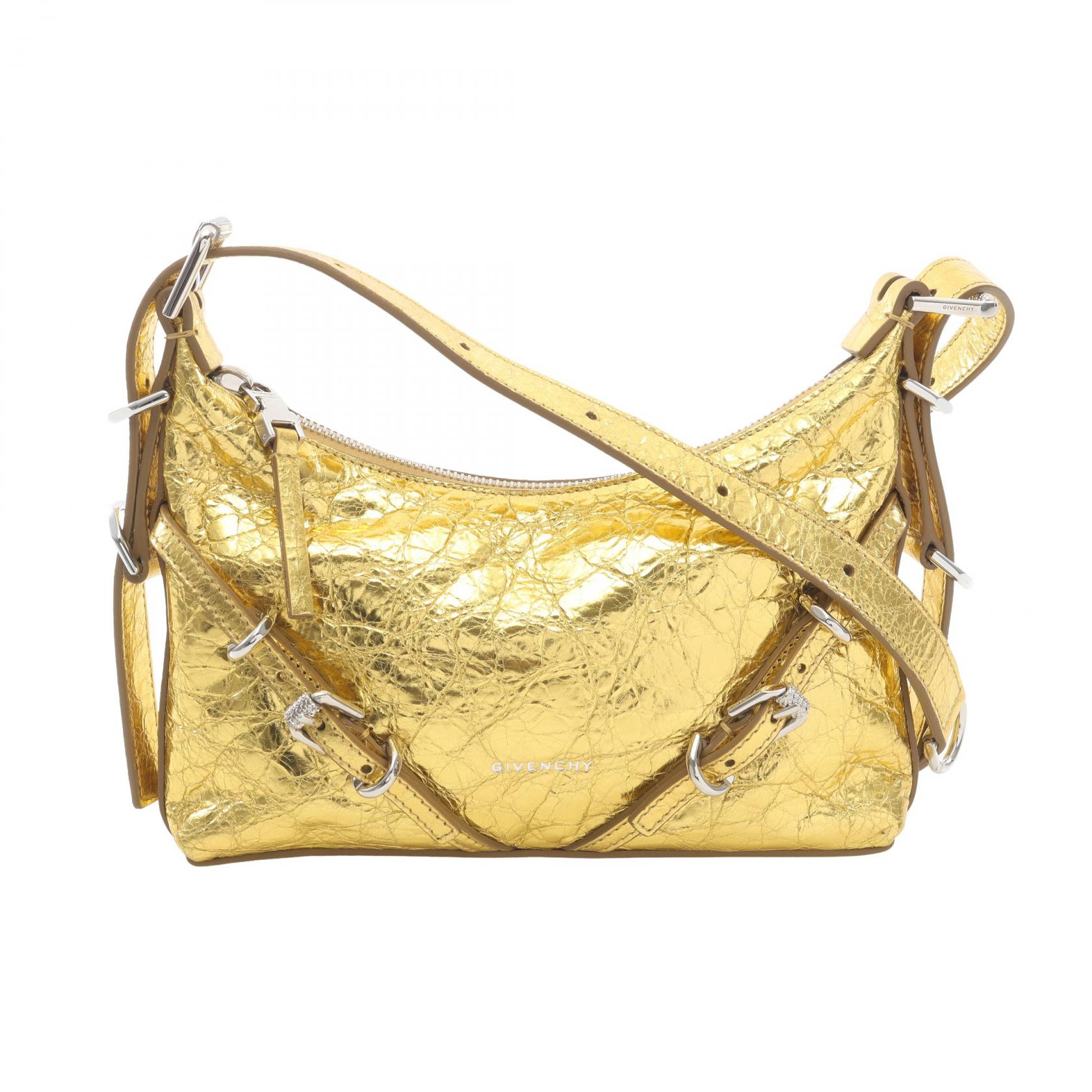 【5%OFFクーポン×ポイント5倍】ジバンシィ GIVENCHY VOYOU ミニ ショルダーバッグ バッグ レザー レディース ゴールド系 BB50THB1RM715 【新品】