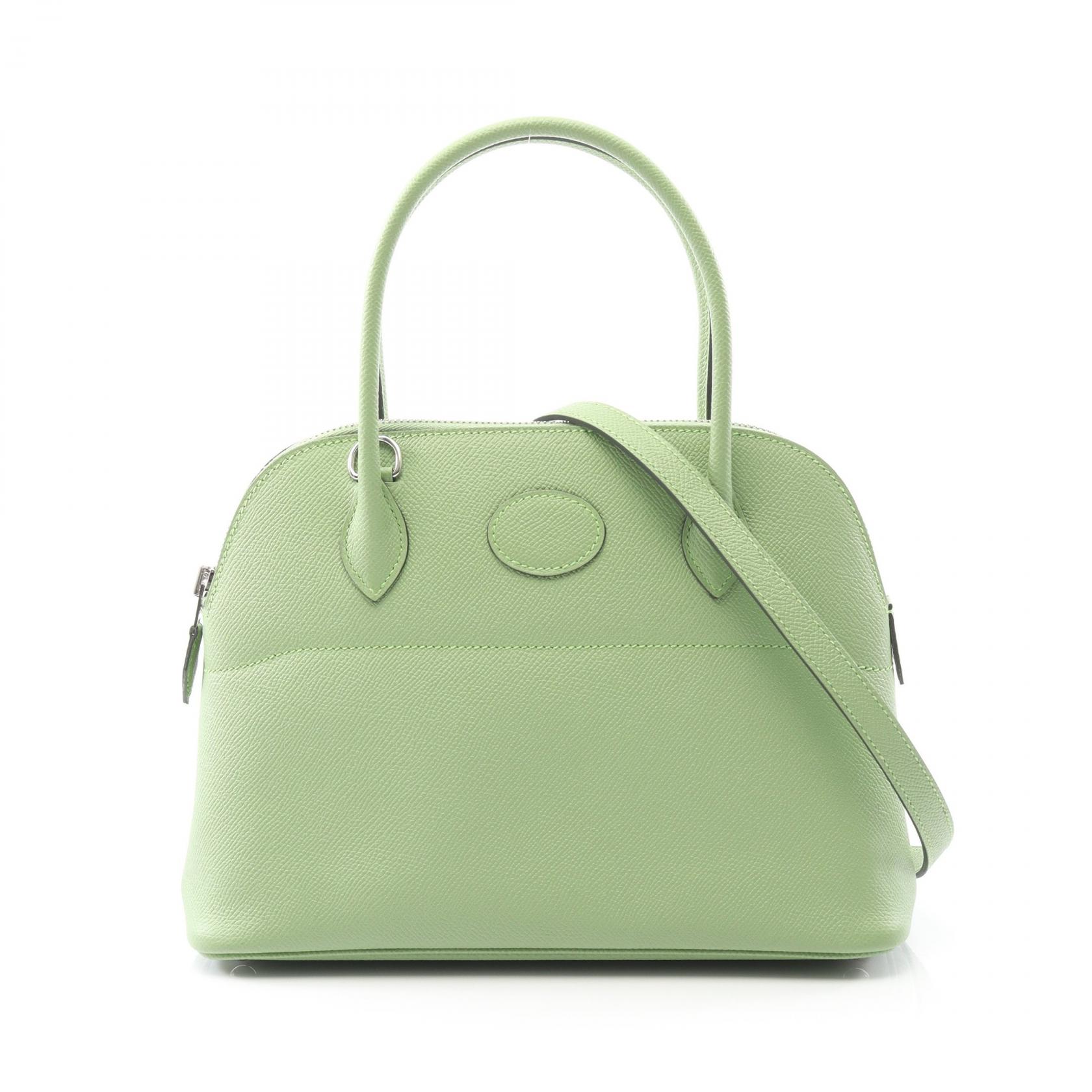 【5%OFFクーポン×ポイント5倍】エルメス HERMES ボリード27 ヴェールクリケット ハンドバッグ バッグ ヴォーエプソン ヴォーエプソン レディース グリーン系 【中古】