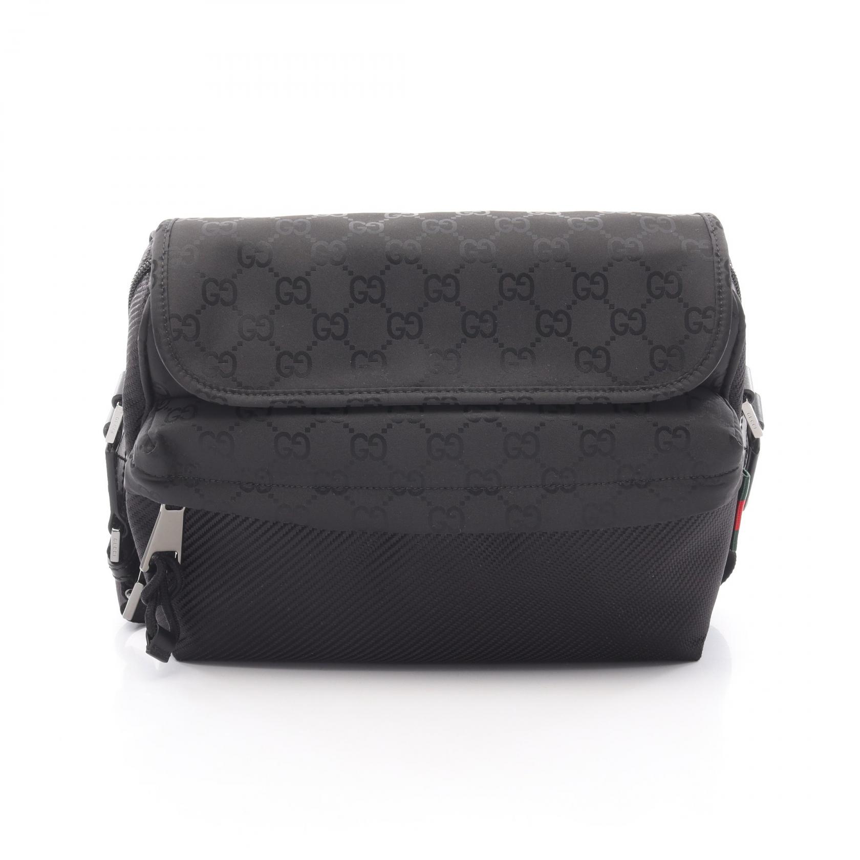 【5%OFFクーポン×ポイント5倍】グッチ GUCCI GGナイロン ミディアム クロスボディバッグ ショルダーバッグ バッグ ナイロン メンズ レディース ブラック系 816820FAD731047 【新品】