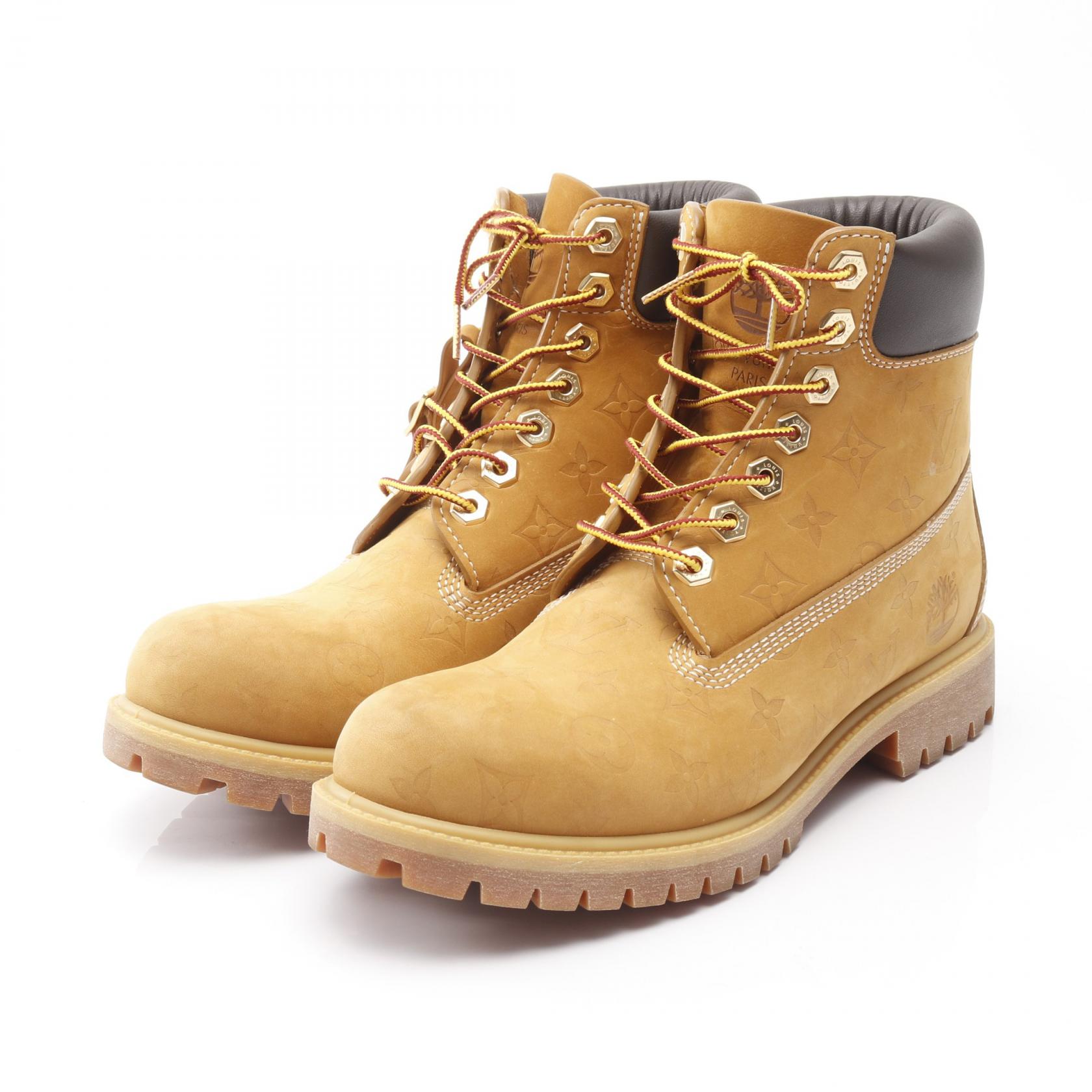 ルイ・ヴィトン LOUIS VUITTON LV × Timberland 6-IN アンクルブーツ ブーツ 靴 レザー レザー メンズ ベージュ系 / ブラウン系 【中古】