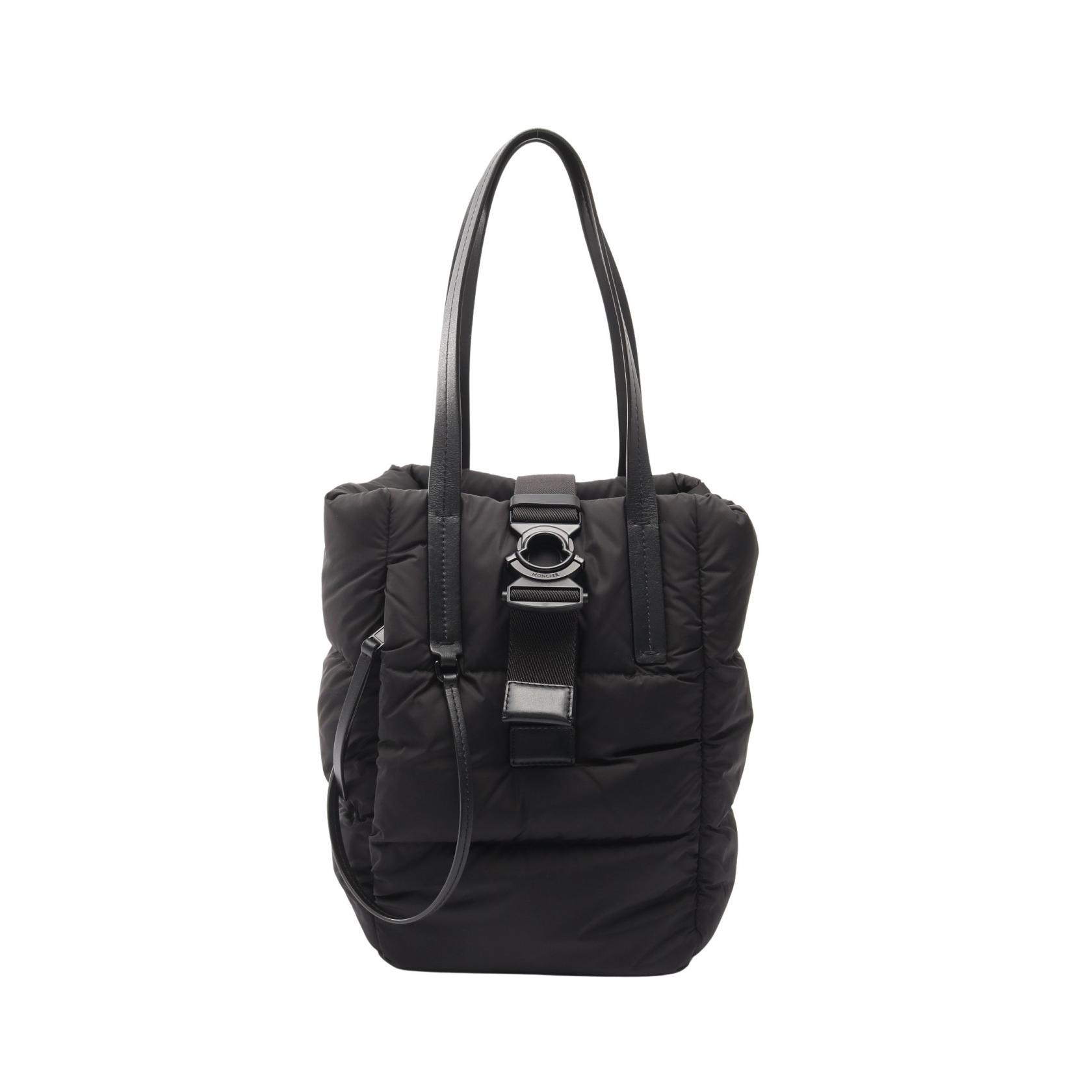 【5千円OFFクーポン対象】モンクレール MONCLER XANDER TOTE SMALL トートバッグ バッグ ナイロン レザー レディース ブラック系 H209B5D00002 【中古】