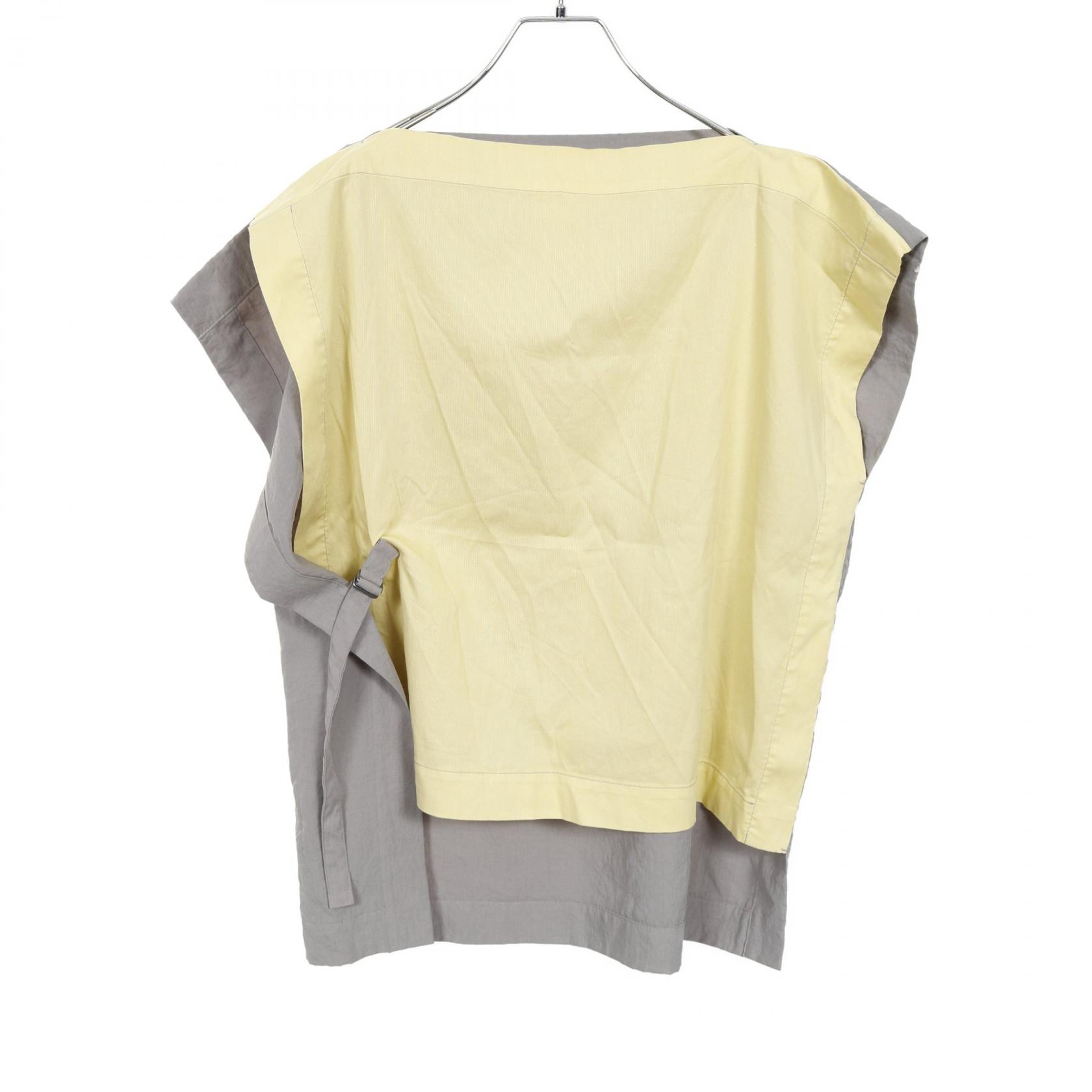 【P5倍×20%OFFクーポン】イッセイミヤケ ISSEY MIYAKE ベスト 衣料品 トップス コットン ポリエステル レディース イエロー系 / グレー系 【中古】
