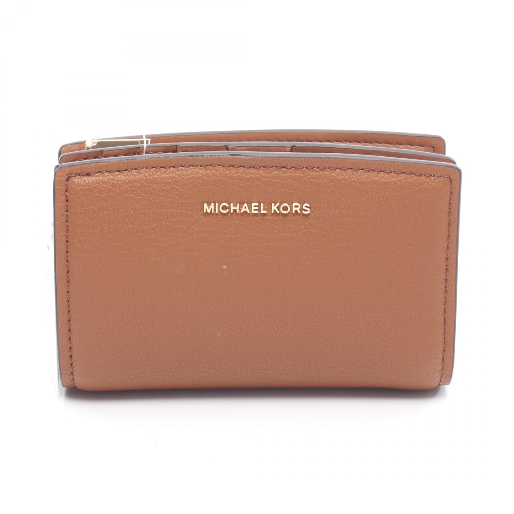 【P5倍×5%OFFクーポン】マイケルコース Michael Kors BRYANT ブライアント 二つ折り財布 財布 レザー レディース ブラウン系 32S5GYTZ2L230 【新品】
