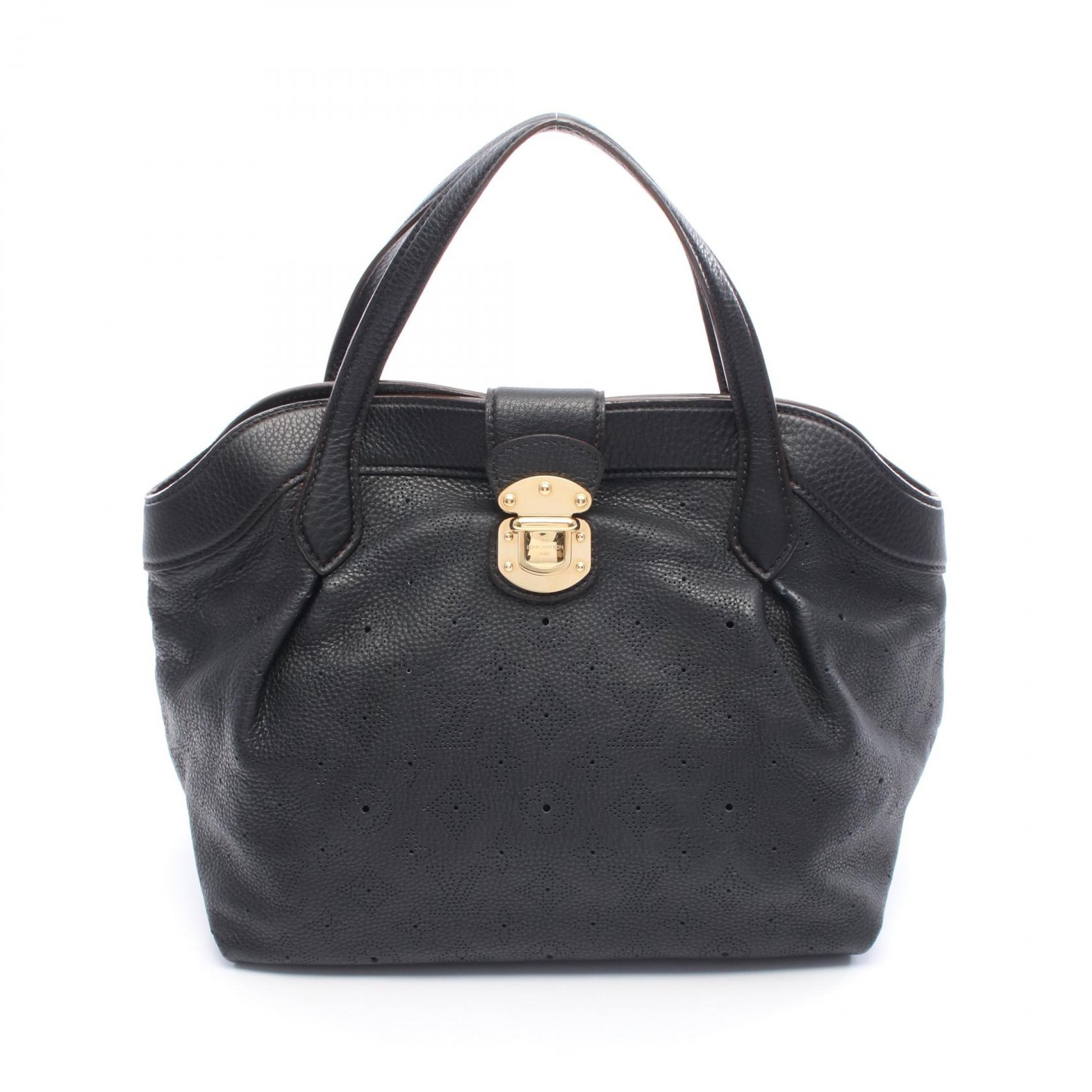 【4時間限定！ポイント10倍 】4/13 20時～23:59／ルイ・ヴィトン LOUIS VUITTON シールスPM ハンドバッグ バッグ レザー マヒナ レディース ブラック系 M93465 【中古】