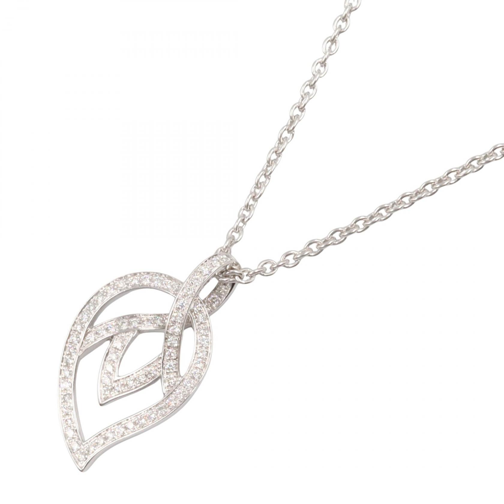 【10%OFFクーポン対象】ピアジェ PIAGET マジックシークレットリーフ ネックレス ダイヤ ネックレス ジュエリー K18WG（ホワイトゴールド） ダイヤモンド レディース シルバー系 / クリア系 【中古】