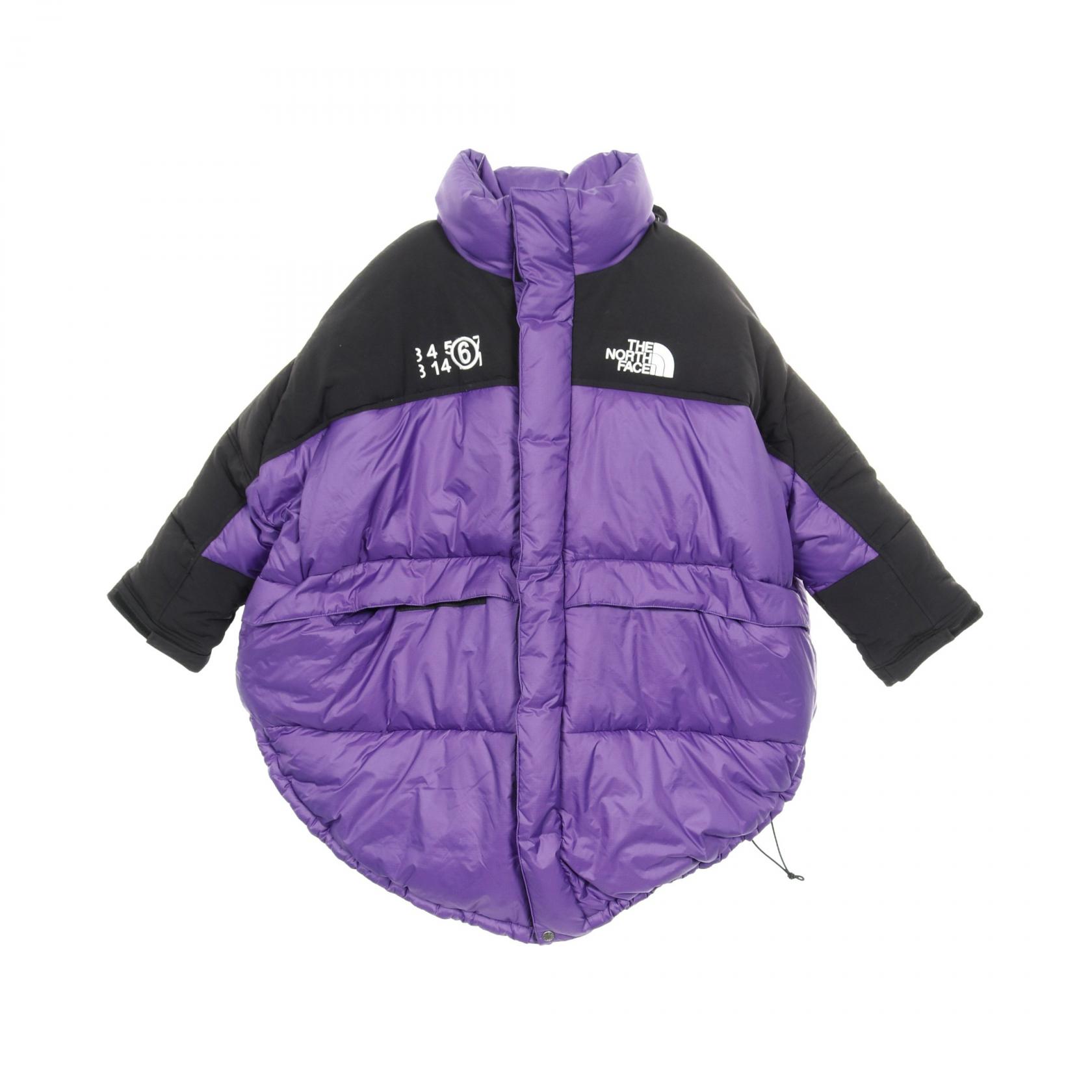 ザ・ノースフェイス THE NORTH FACE &times; MM6 Maison Margiela Circle Himalayan Parka ダウンジャケット 衣料品 アウター ナイロン レディース パープル系 / ブラック系 【中古】｜Brandoff銀座