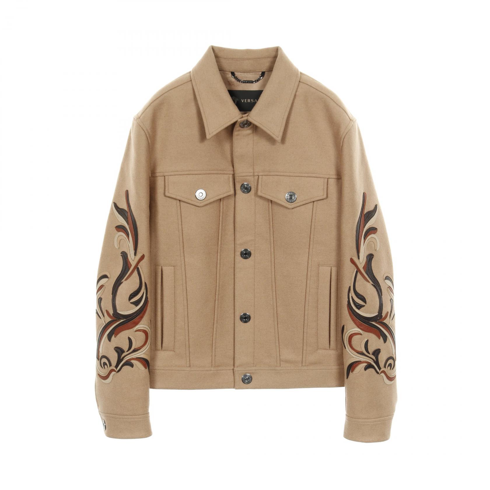 【5%OFFクーポン×ポイント5倍】ヴェルサーチ VERSACE 衣料品 アウター ウール キャメル メンズ ベージュ系 / ブラウン系 【中古】