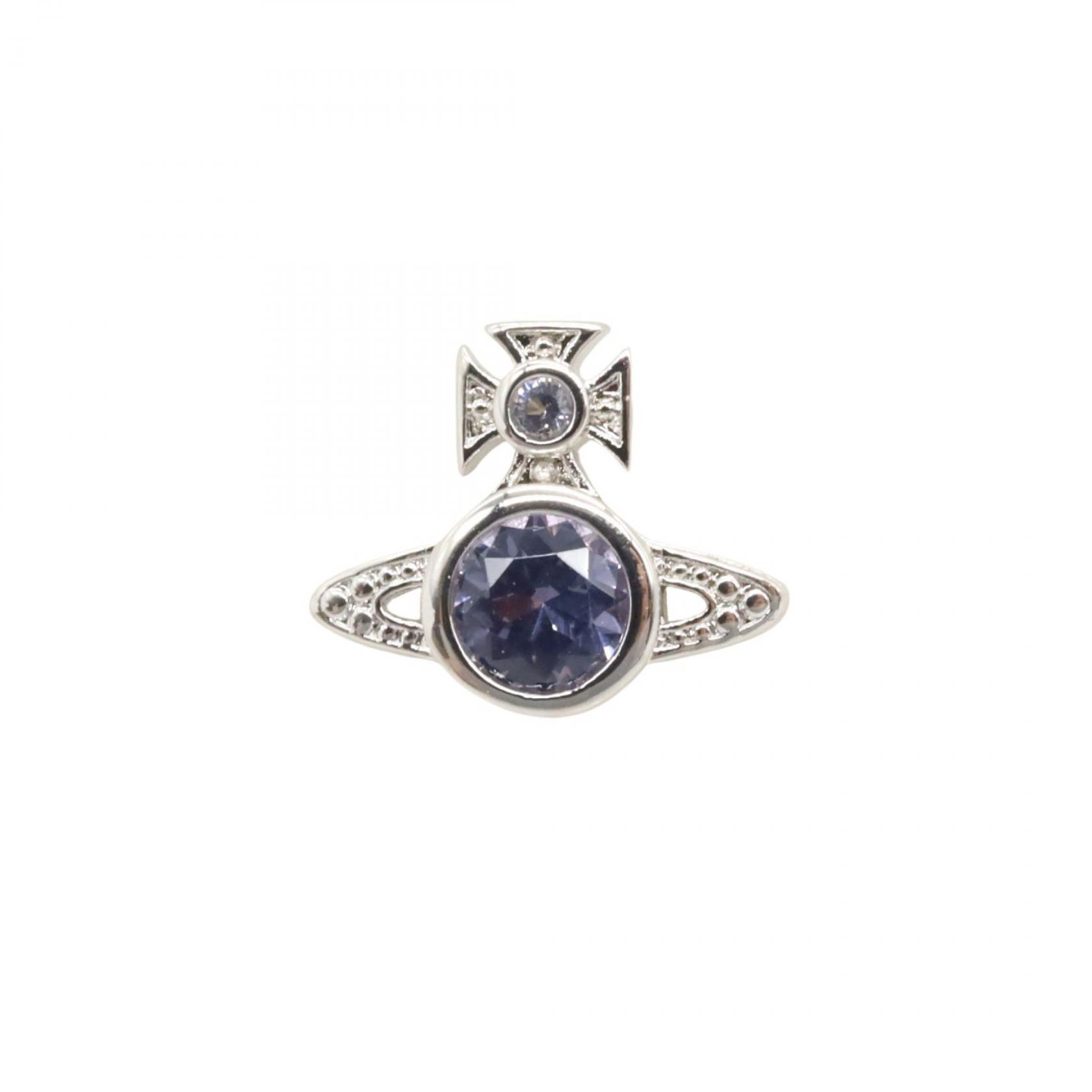 ヴィヴィアンウエストウッド Vivienne Westwood ロンドン オーブ シングルピアス ピアス ジュエリー 真鍮 メンズ レディース シルバー系 / パープル系 62010239/02P676 【新品】