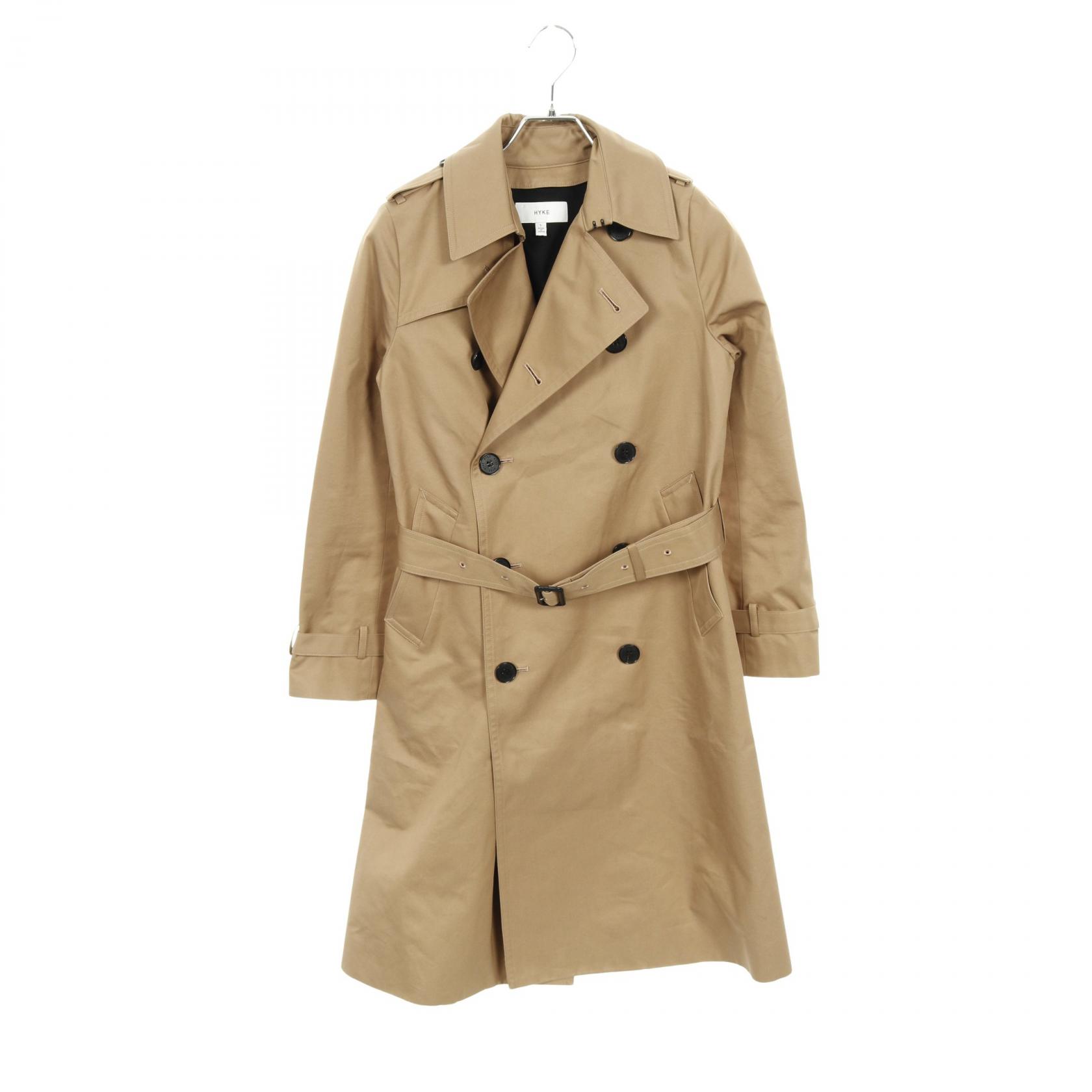 【5%OFFクーポン×ポイント5倍】ハイク HYKE トレンチコート 衣料品 アウター コットン / ポリエステル レディース ベージュ系 191-17005 【中古】