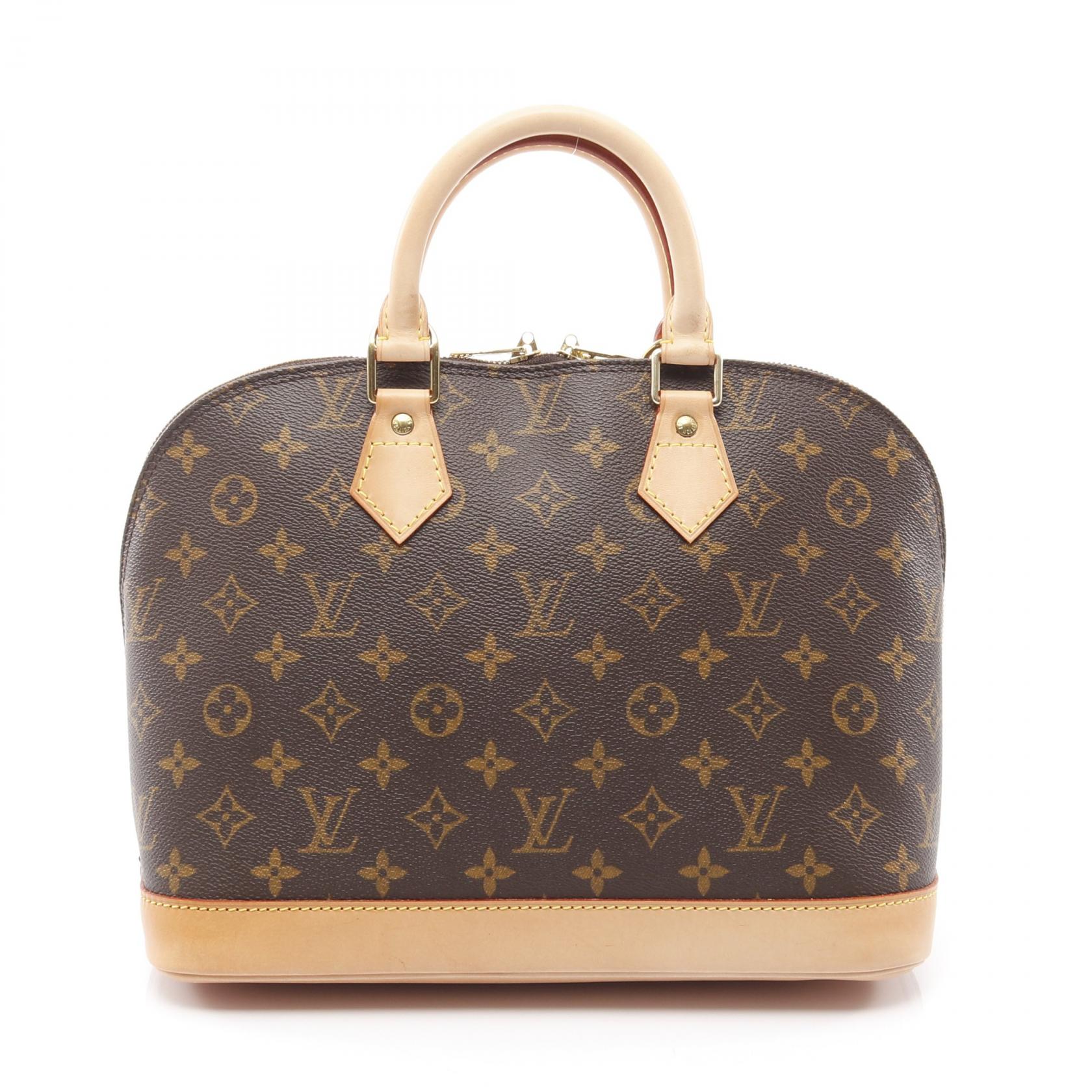 【4時間限定！ポイント10倍 】4/13 20時～23:59／ルイ・ヴィトン LOUIS VUITTON アルマPM ハンドバッグ バッグ PVCコーティングキャンバス レザー モノグラム レディース ブラウン系 M51130 【中古】