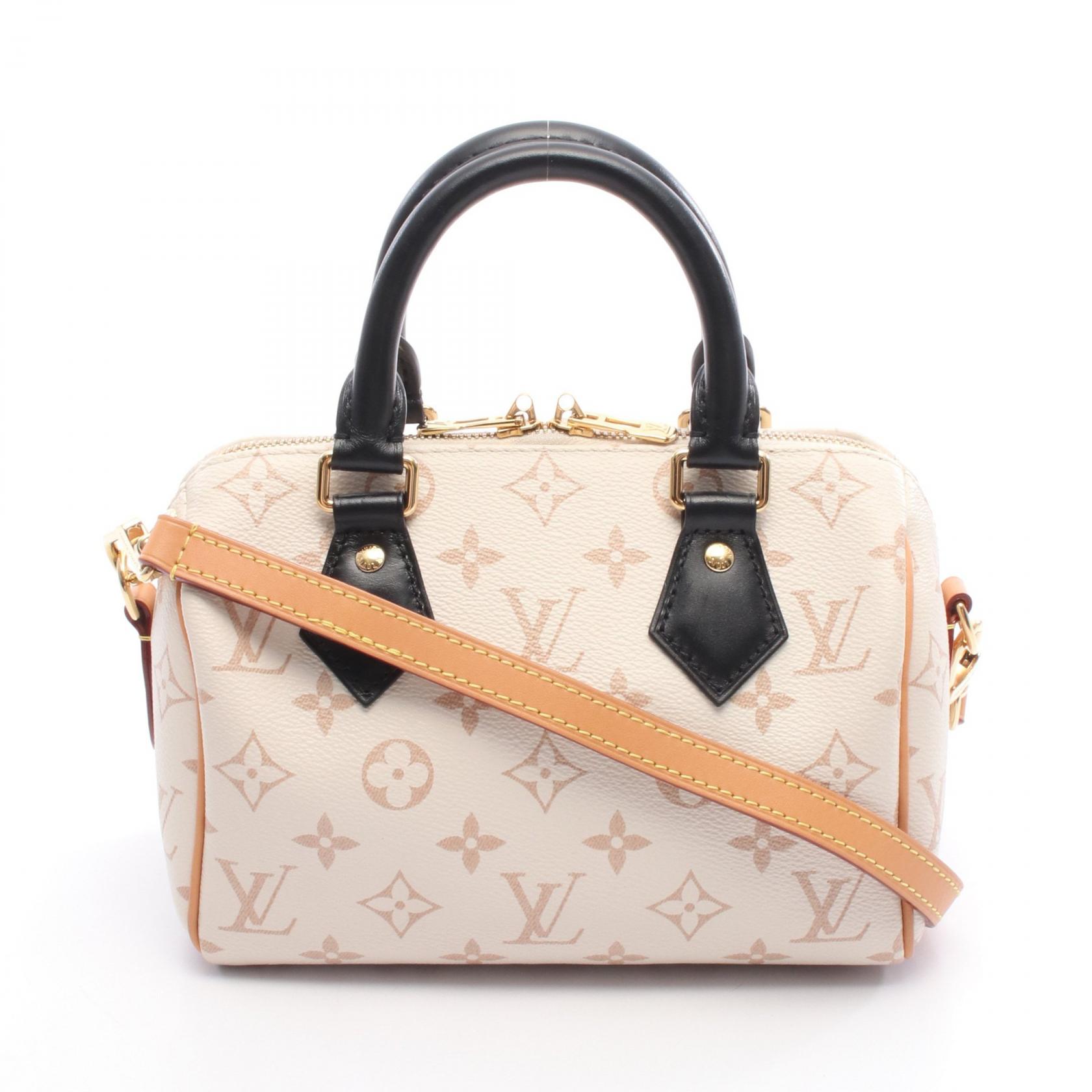 【10%OFFクーポン対象】ルイ・ヴィトン LOUIS VUITTON スピーディバンドリエール20 ハンドバッグ バッグ PVCコーティングキャンバス レザー モノグラム レディース ホワイト系 / ベージュ系 / ブラック系 M46906 【中古】